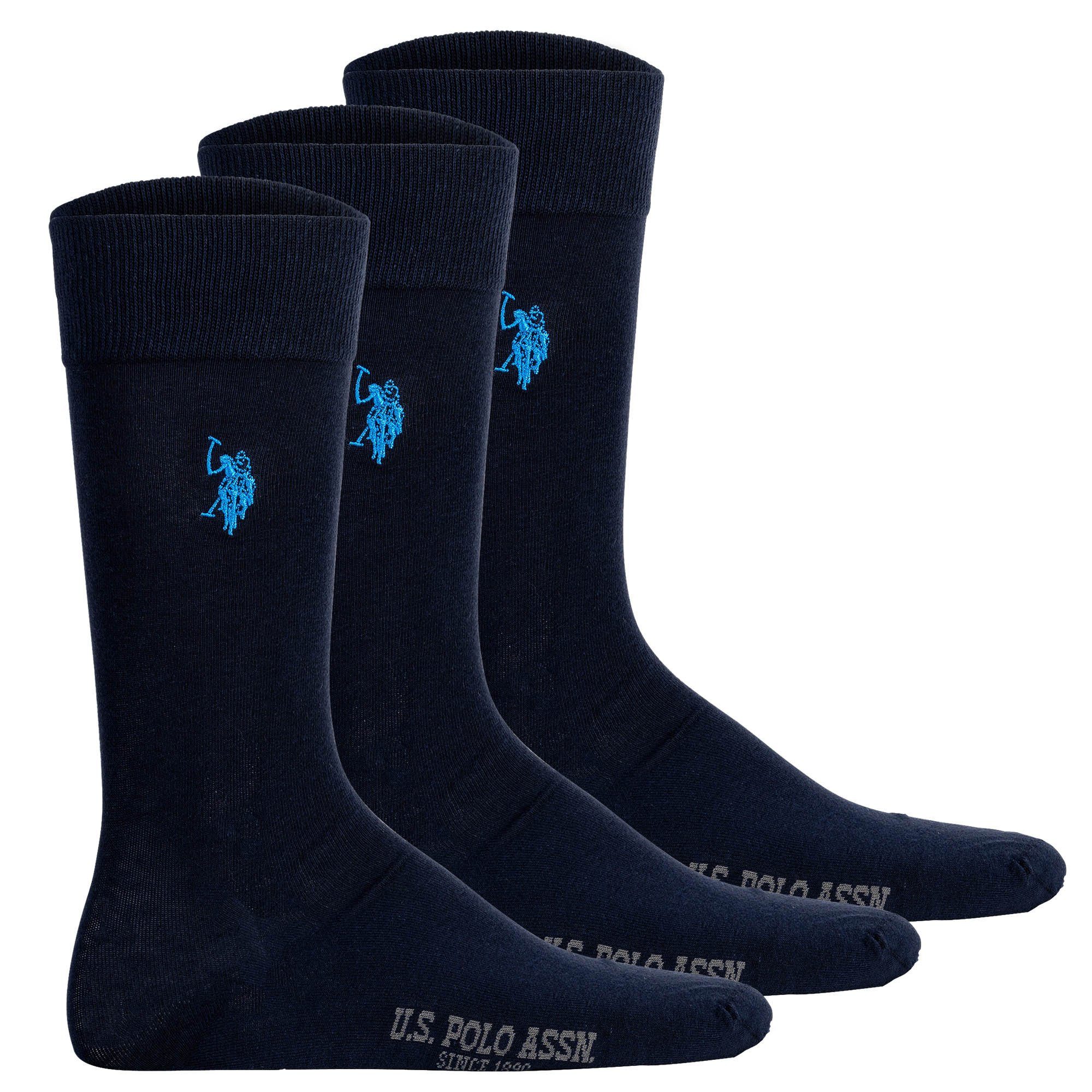 U.S. Polo Assn. Kurzsocken Herren Socken 3er Pack Baumwolle (Packung, 3er Pack)