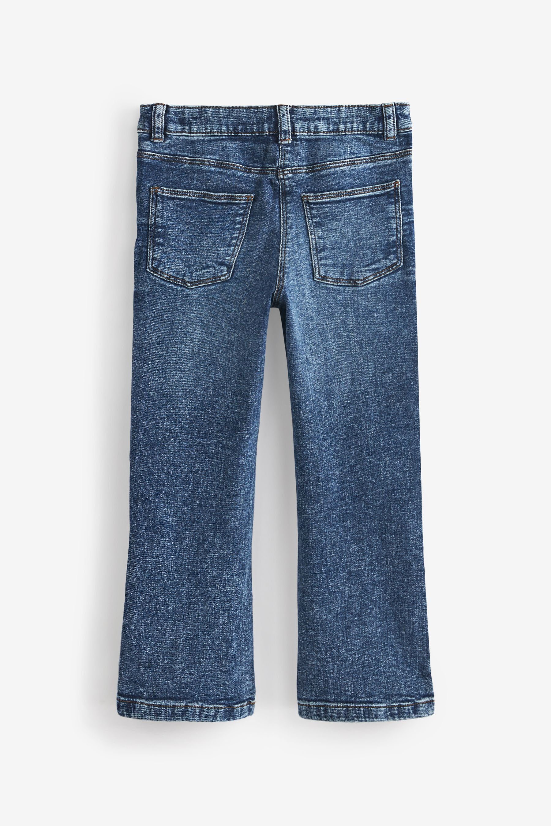 Schlagjeans Jeans mit Schlag Mid Next (1-tlg) Blue