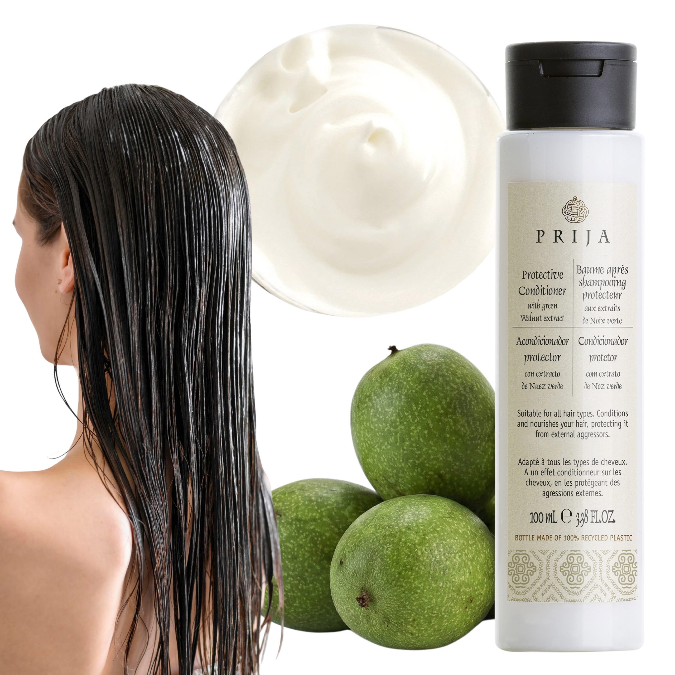 Sarcia.eu Haarspülung PRIJA Natürliche Haarspülung mit Walnussextrakt, vegan