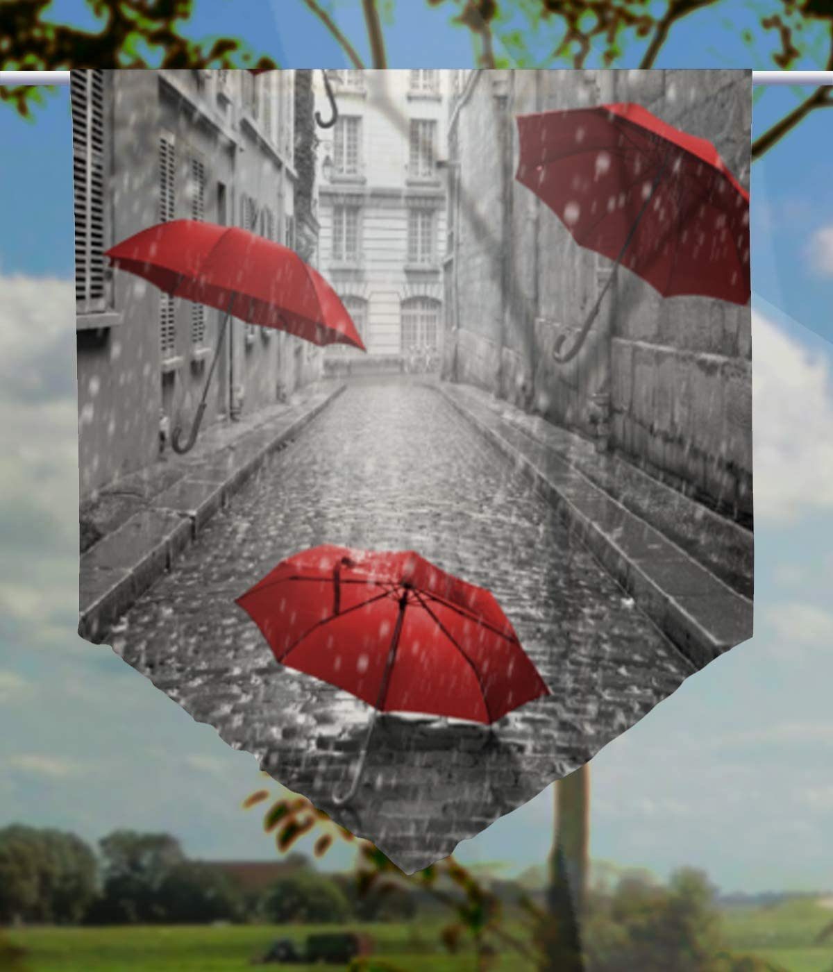 gardinen-for-life Scheibengardine Scheibenhänger Rain Voile Transparent, günstig online kaufen