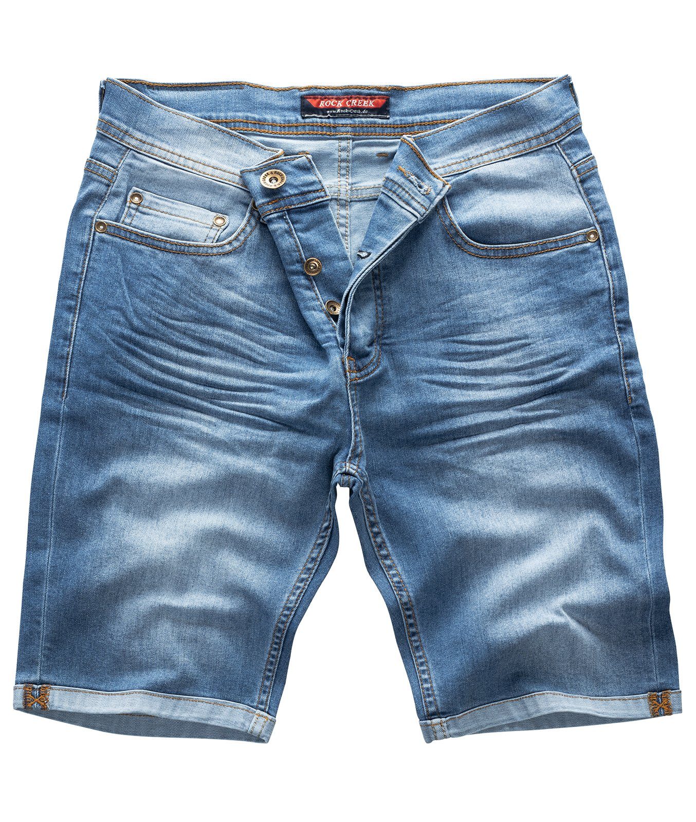 Rock Creek Jeansshorts Herren Shorts Denim Blau RC-2211