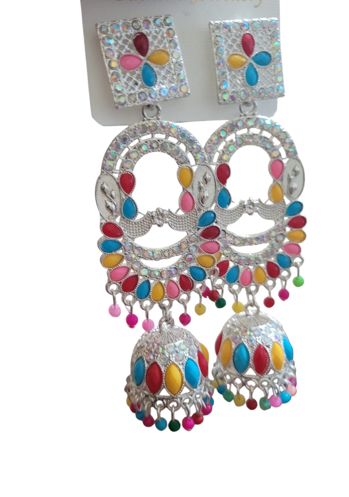 PfauGermany Paar Ohrhänger Silver Multi Beads JUMKHA (2-tlg)