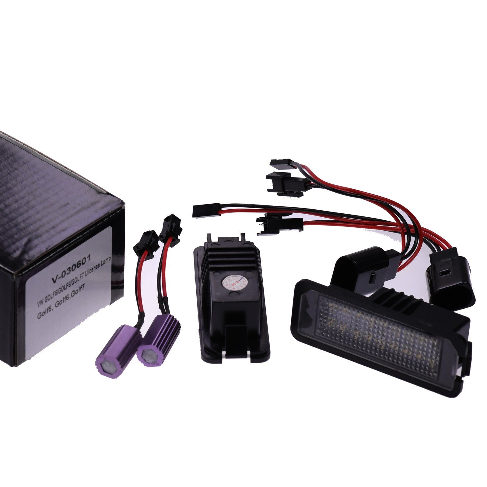 Vinstar KFZ-Ersatzleuchte LED Kennzeichenbeleuchtung E-geprüft für VW, VW GOLF 4 5 6 7 IV V VI VII /KEIN Variant