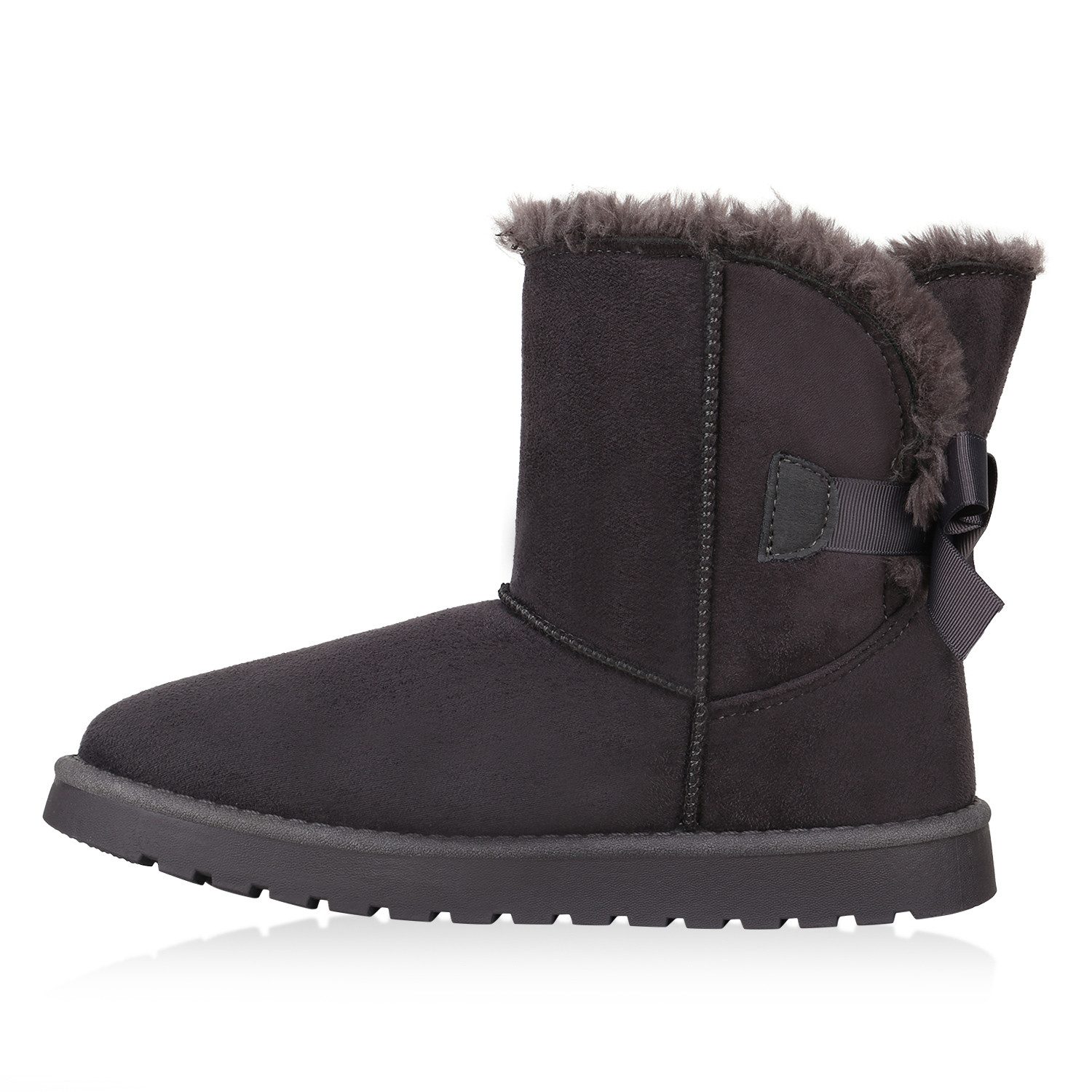 VAN HILL 824965 Schlupfboots Damen Stiefeletten Schlupfstiefel Warm Gefütterte Winter Boots