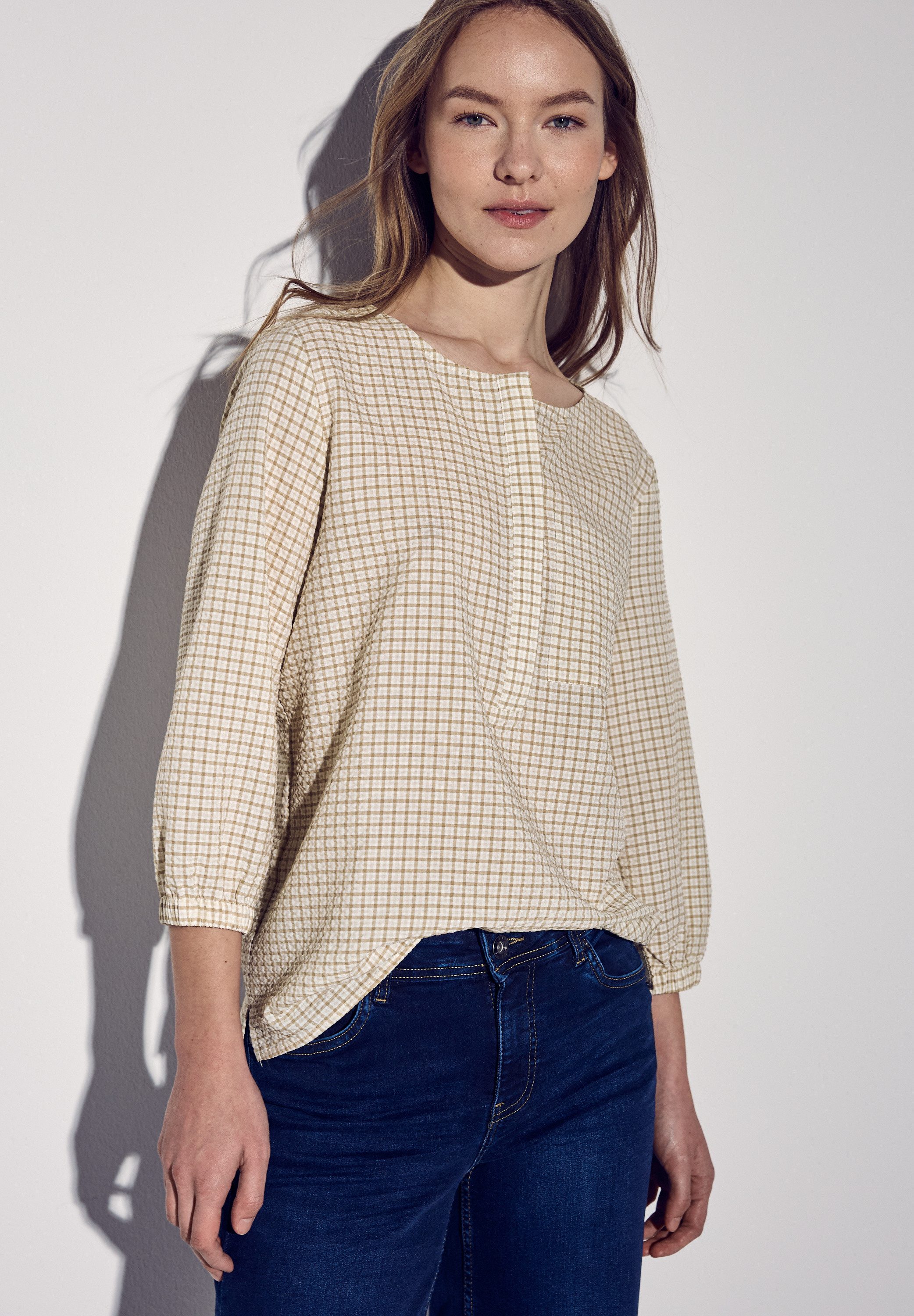 STREET ONE Klassische Bluse mit 3/4 Ärmeln