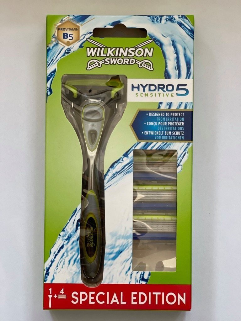 1-tlg. Rasierklingen Sensitive + Ersatzklingen, 3 Hydro5 Rasierer Wilkinson Wilkinson