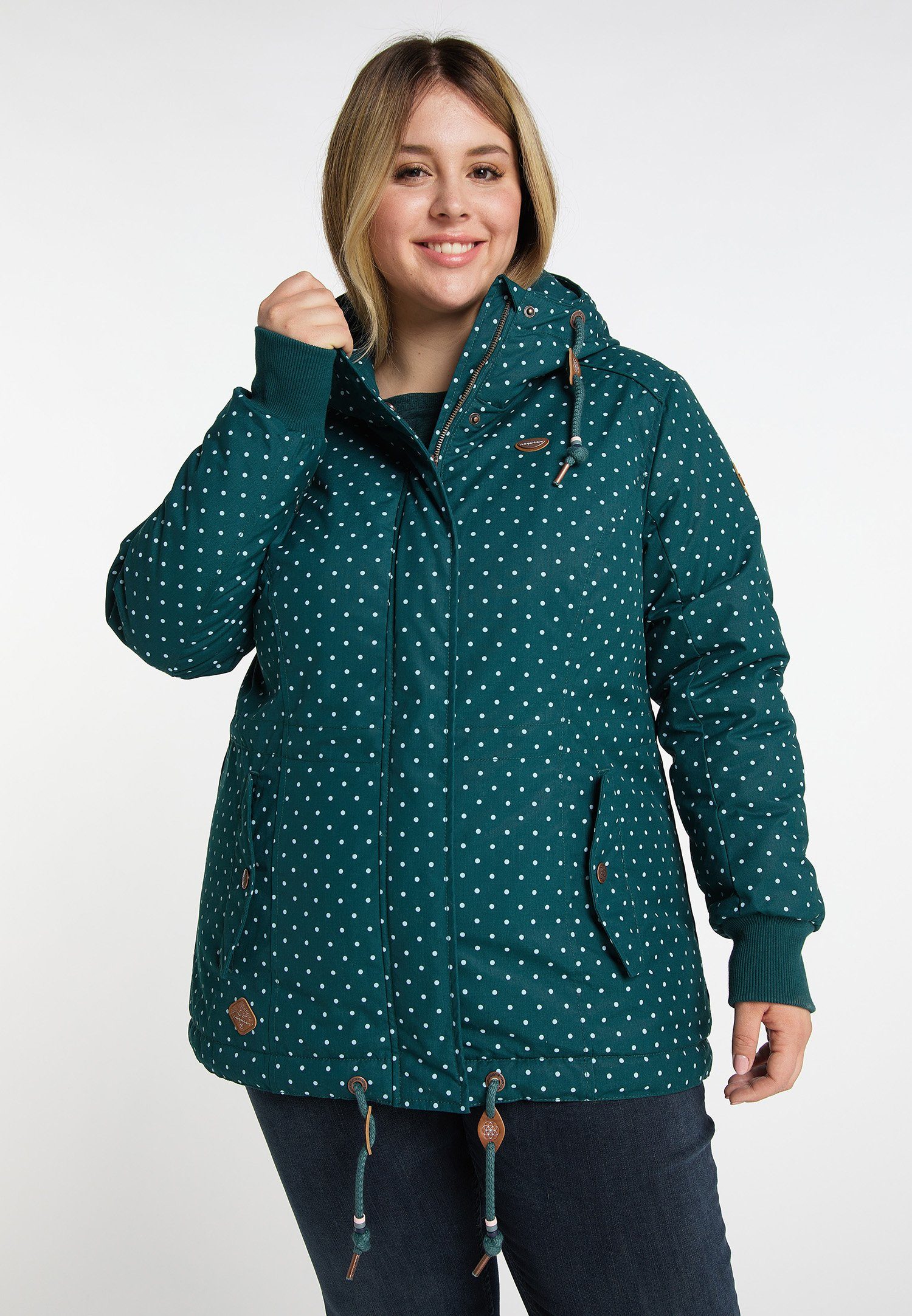 DARK Nachhaltige Ragwear PLUS DANKA GREEN & Vegane DOTS Mode Allwetterjacke