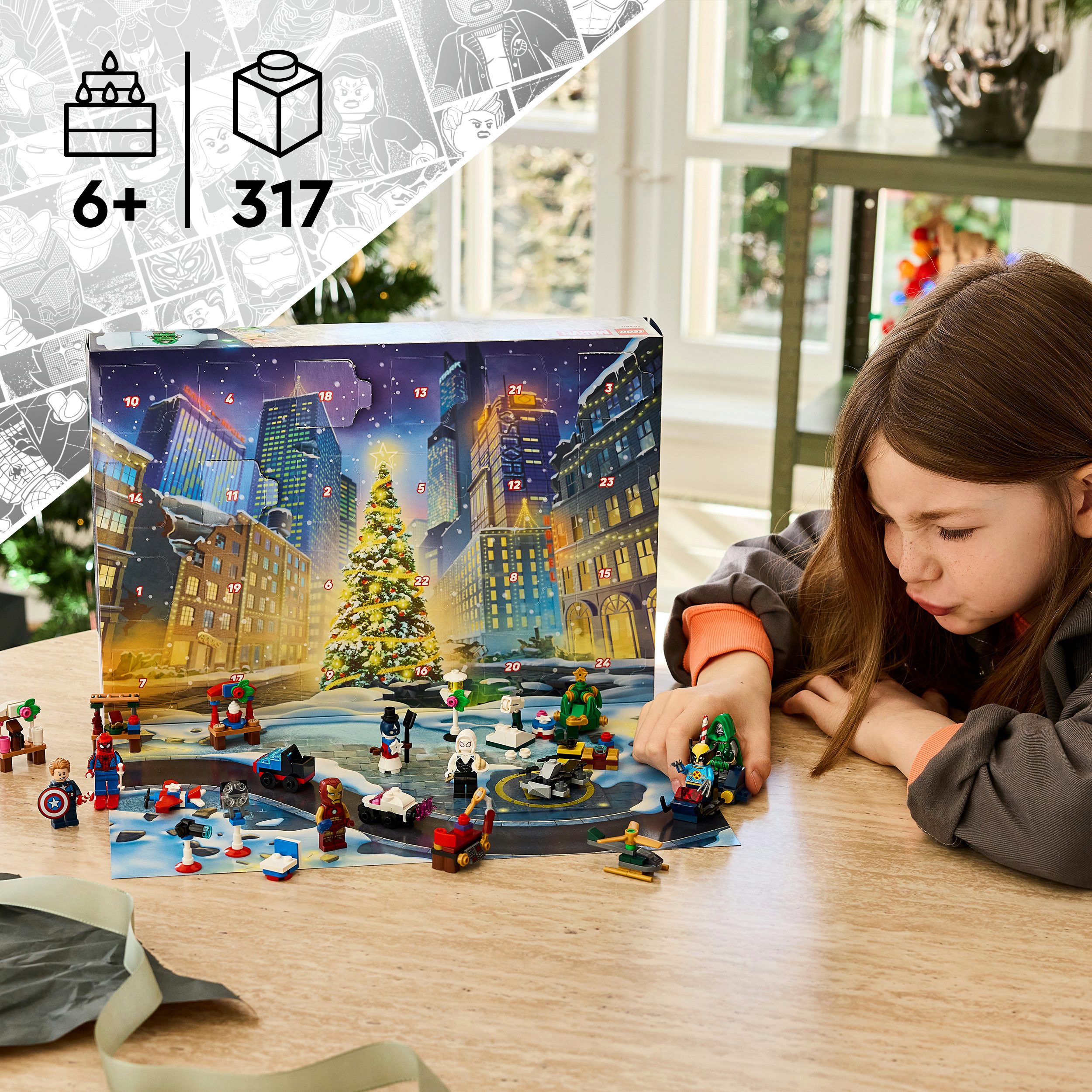 LEGO® Spielzeug-Adventskalender Adventskalender 2026 (76340), LEGO Super Heroes (317-tlg), Made in Europe – Bild 3 von 5