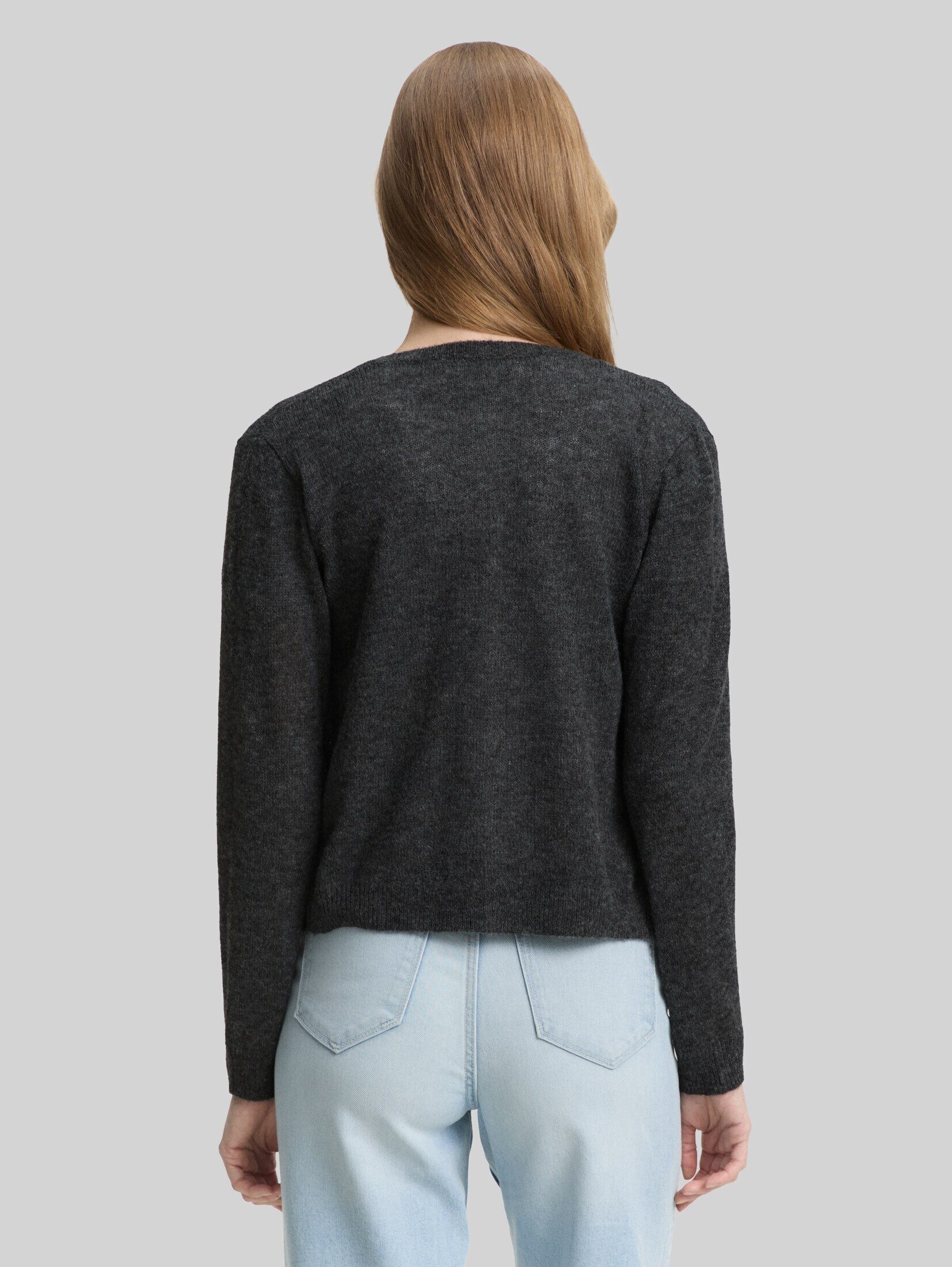 TOM TAILOR Denim Cardigan Pullover & Strickjacken Cardigan mit Rundhalsausschnitt