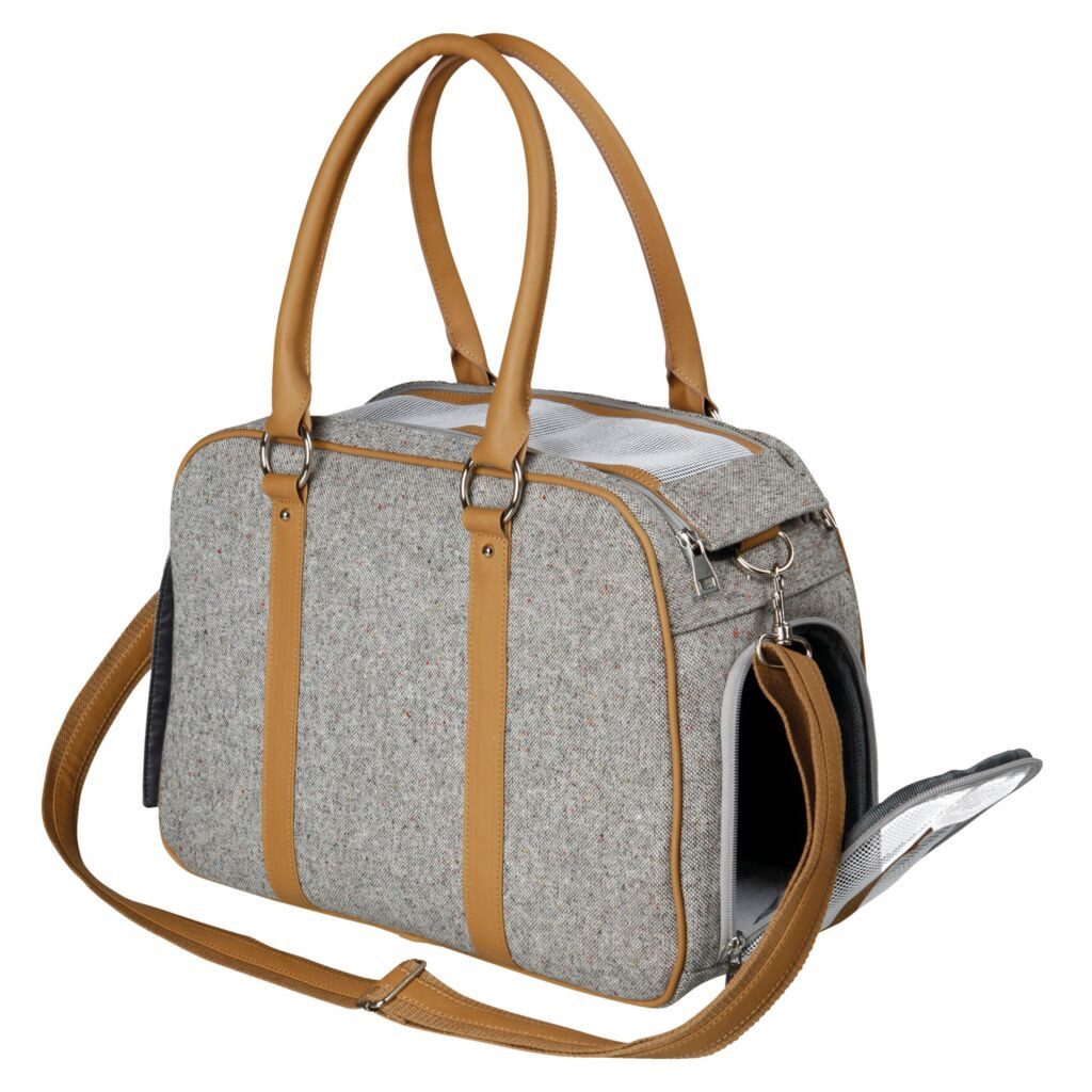 TRIXIE Tiertransporttasche Tasche Helen - grau/hellbraun - 19 × 28 × 40 cm
