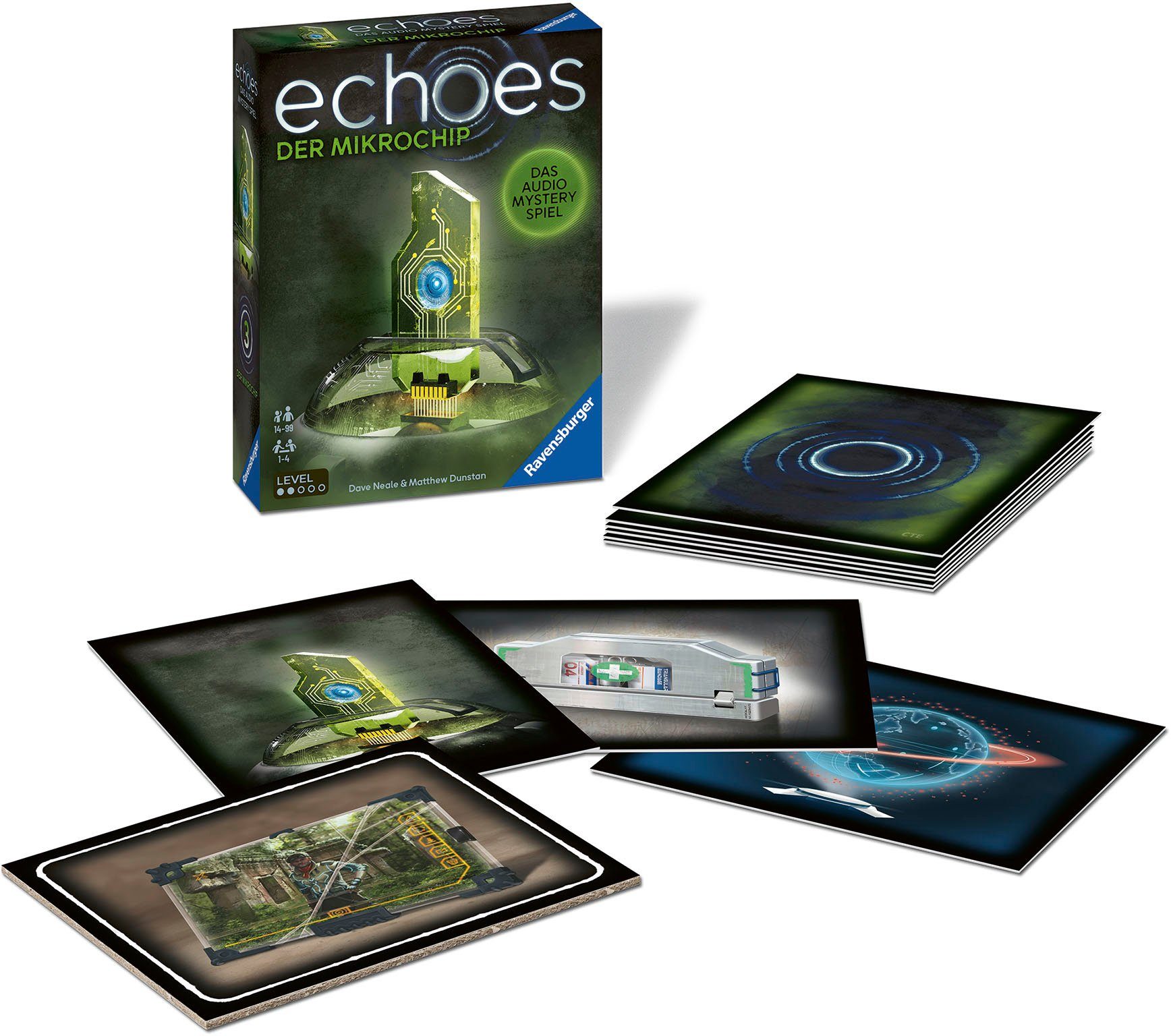 Ravensburger Spiel echoes, Der Mikrochip, Audio Mystery Spiel, Made in Europe
