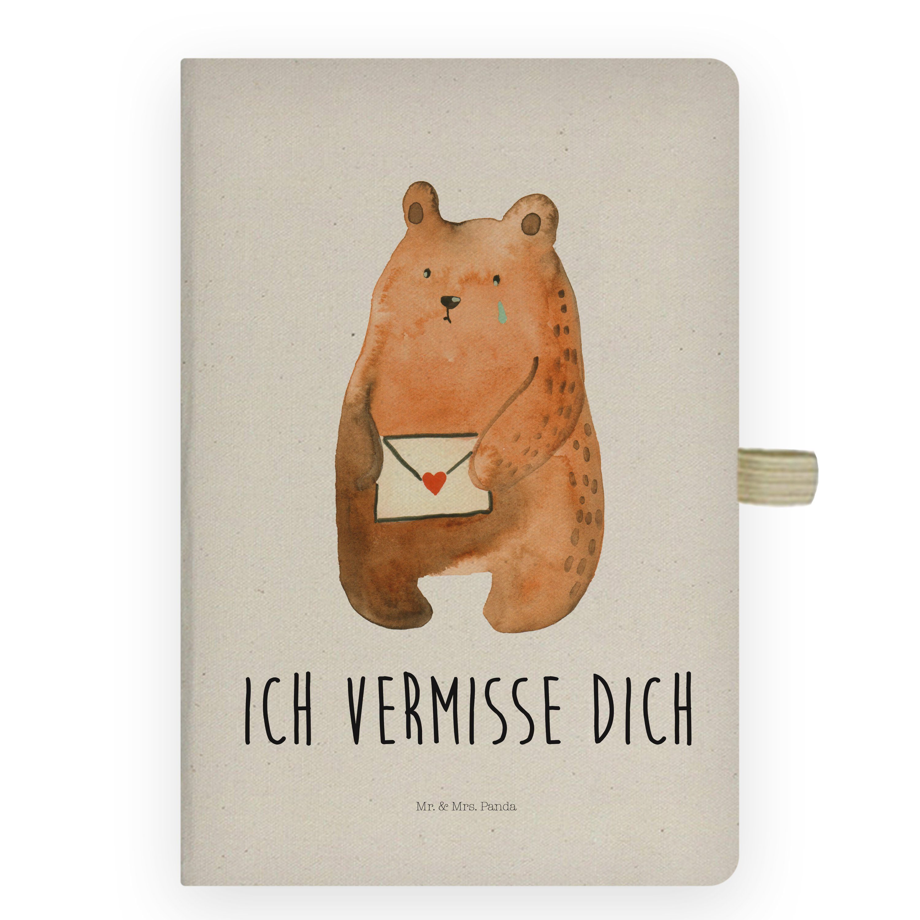 & Mr. Geschenk, - Liebesbrief-Bär Schreibbuch, Panda Mrs. S Notizbuch Transparent - Schreibheft,
