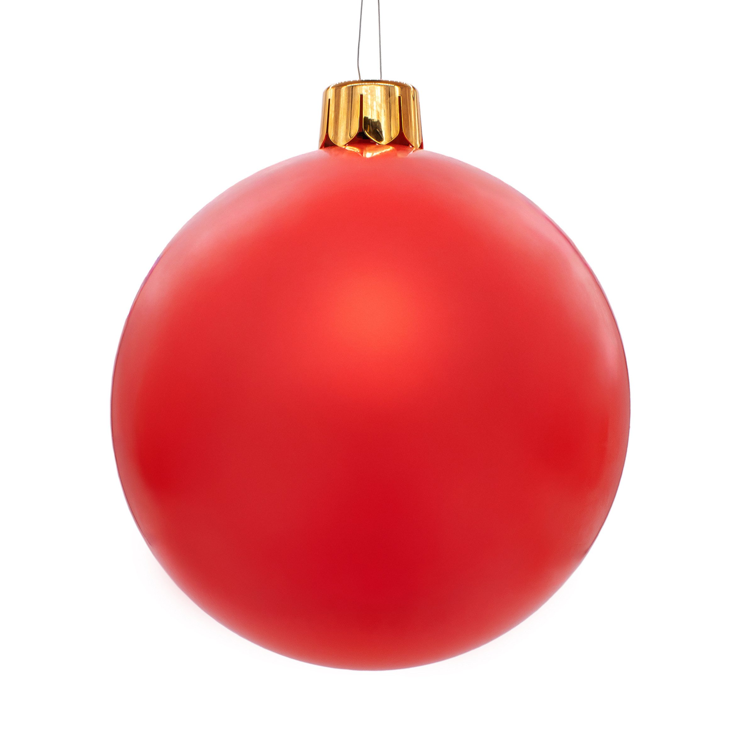 Spetebo Christbaumschmuck Riesen Weihnachtskugel aufblasbar 45 cm Outdoor (1-tlg), inklusive Erdspieß, Saugnapf und Karabinerhaken