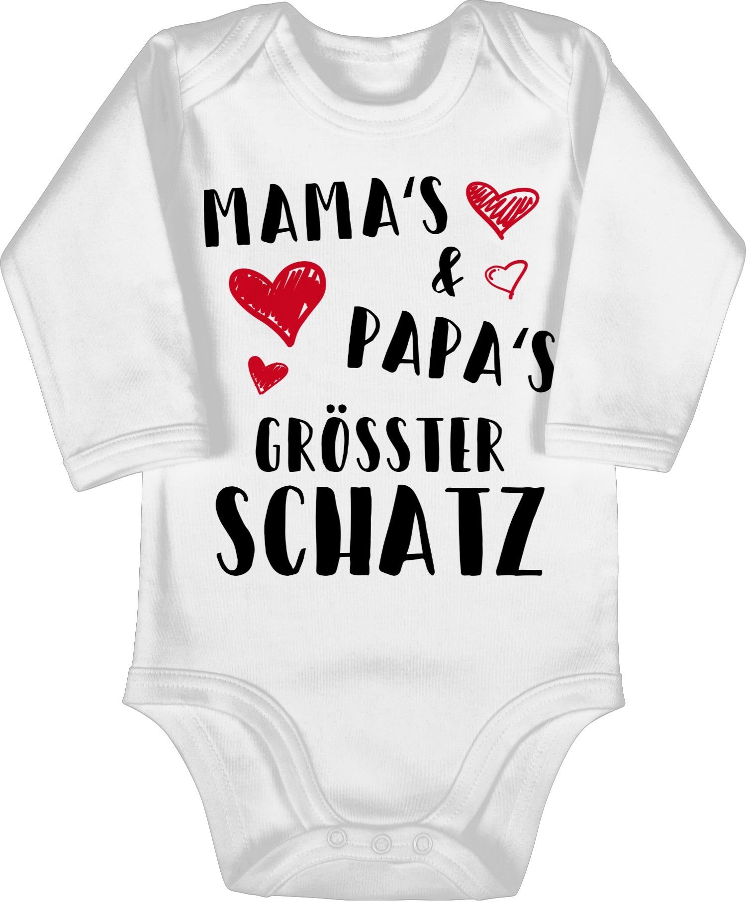 Shirtracer Shirtbody Mamas und Papas größter Schatz Sprüche Baby