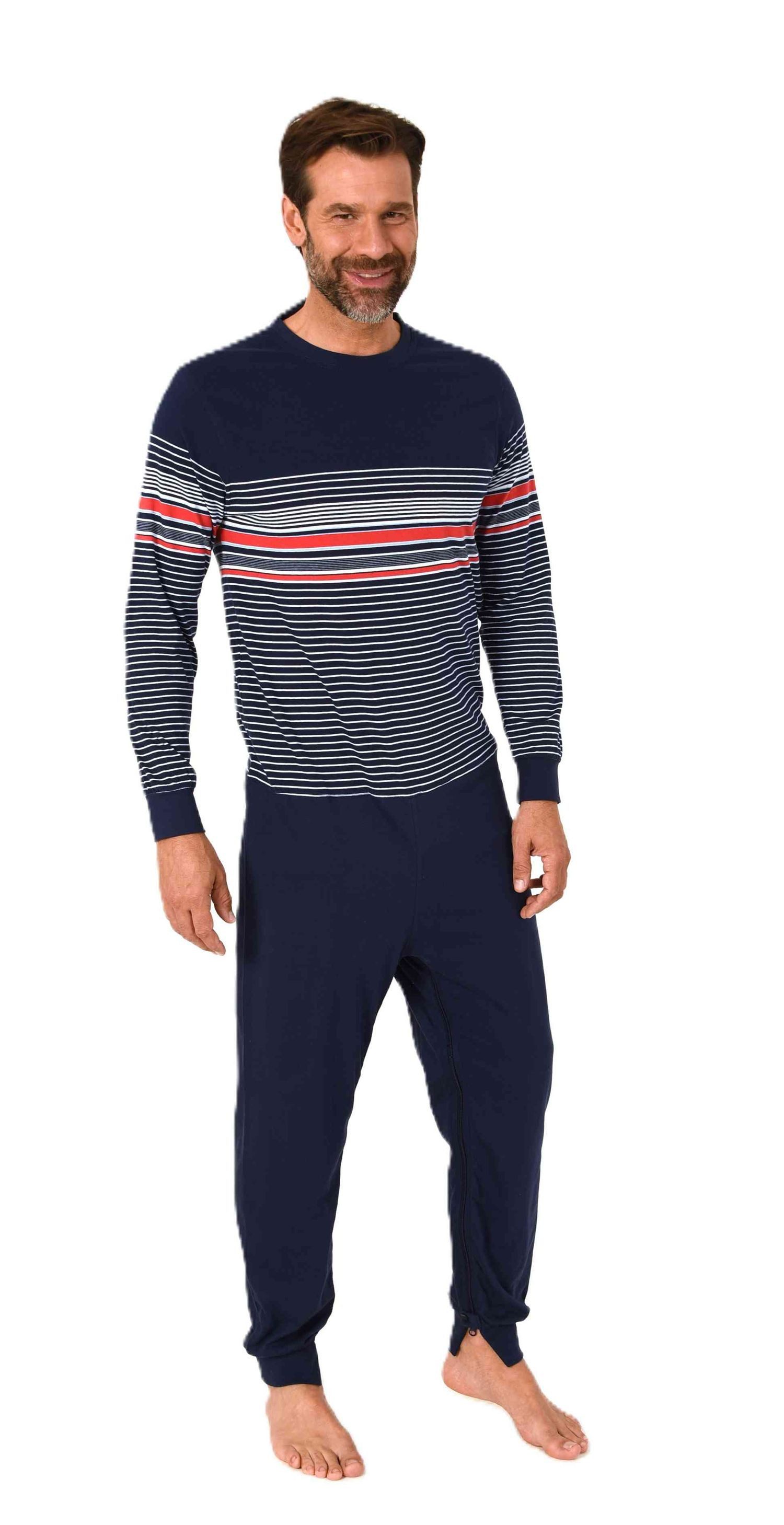 Normann Care Pyjama Herren Pflegeoverall langarm mit Reißverschluss am Rück günstig online kaufen