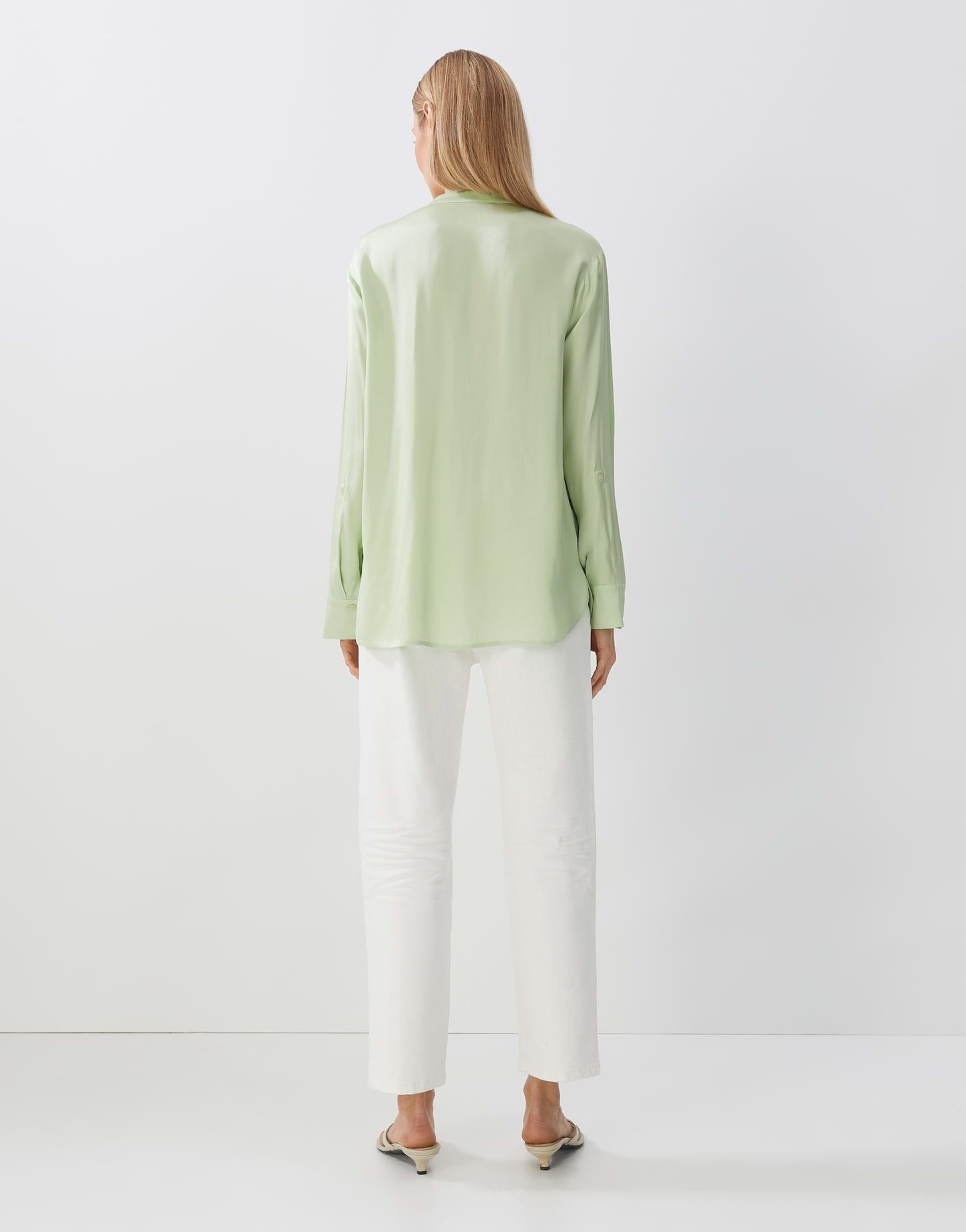 someday Langarmbluse Satinbluse ZELISSA Loose aus nachhaltiger Viskose