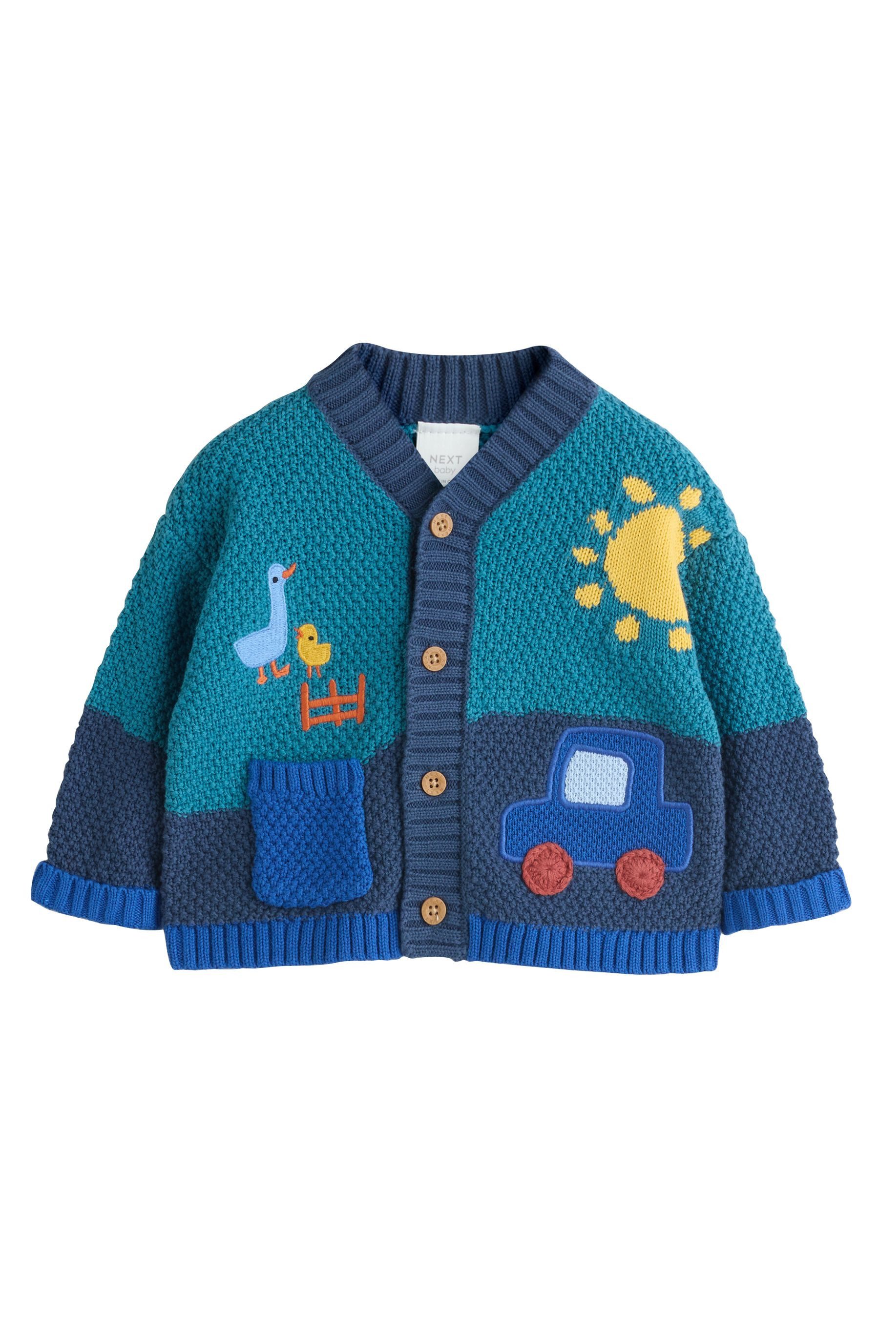 Next Strickjacke Baby-Strickjacke mit Stickerei (1-tlg)