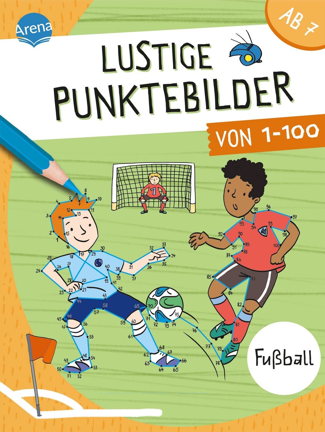 Lustige Punktebilder von 1-100. Fußball / Silke Reimers, Von Punkt-zu-Punkt-Rätselblock für Kinder ab 7 Jahren. Beschäftigung für Fußballfans