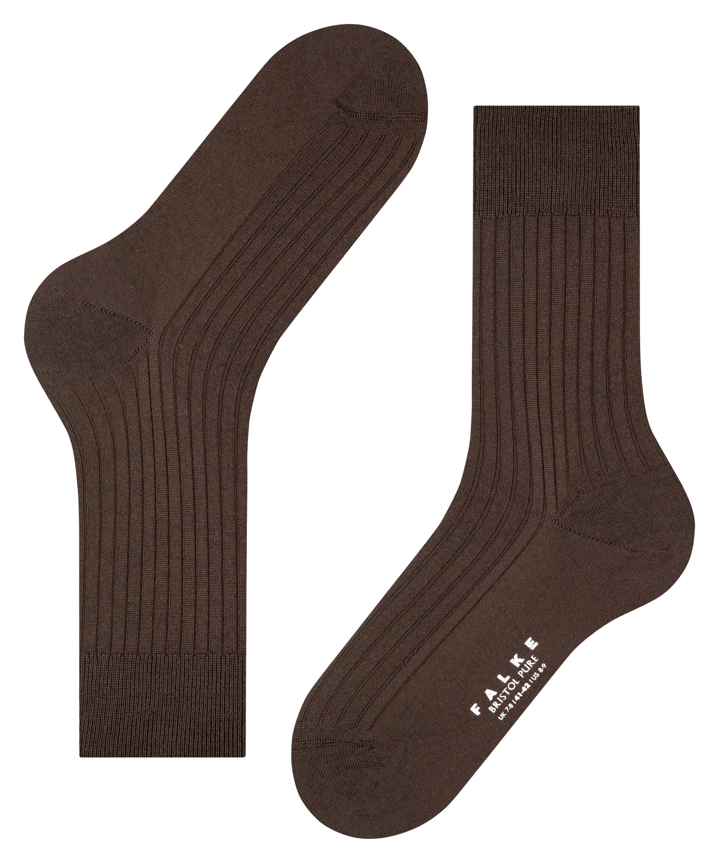 FALKE Socken Bristol Pure (5930) brown (1-Paar)
