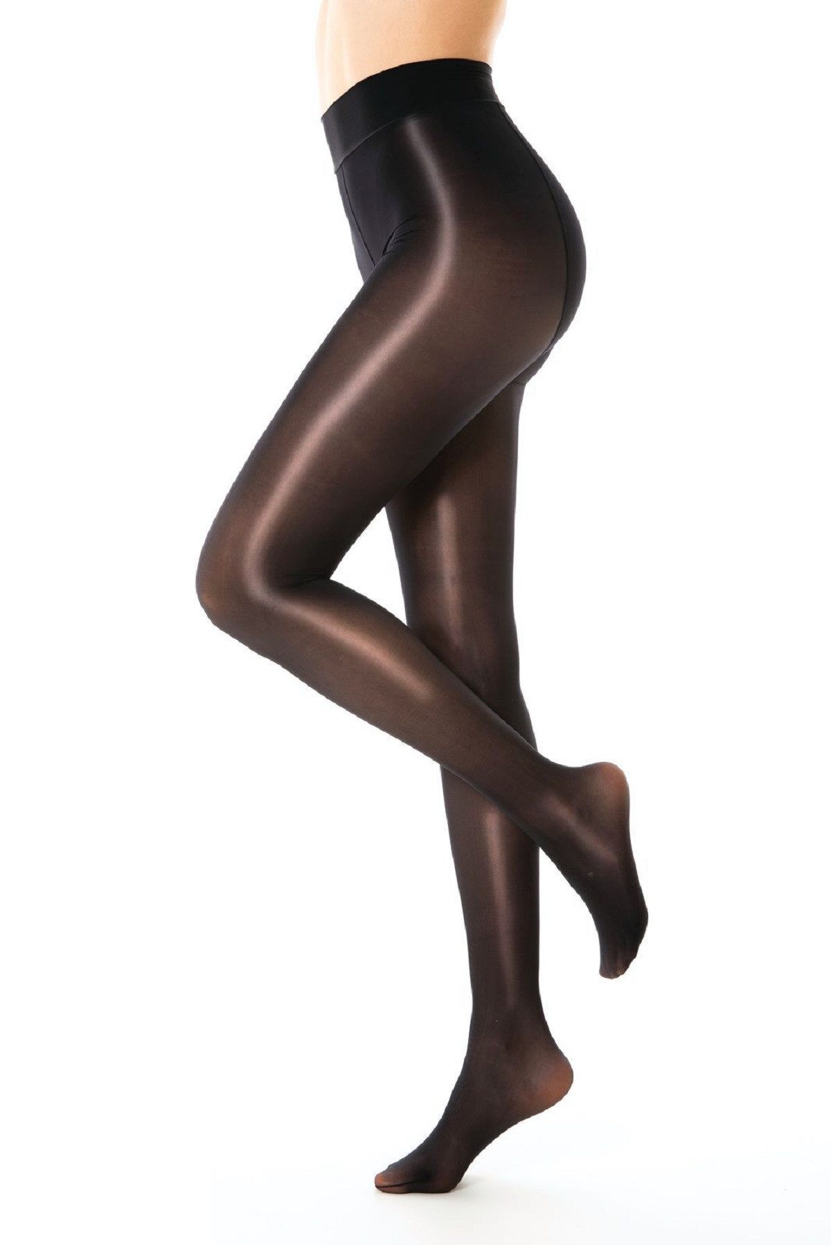 COFI 1453 Strumpfhose Schwarze Strumpfhose 40 Den mit Glanzeffekt – Wild un günstig online kaufen