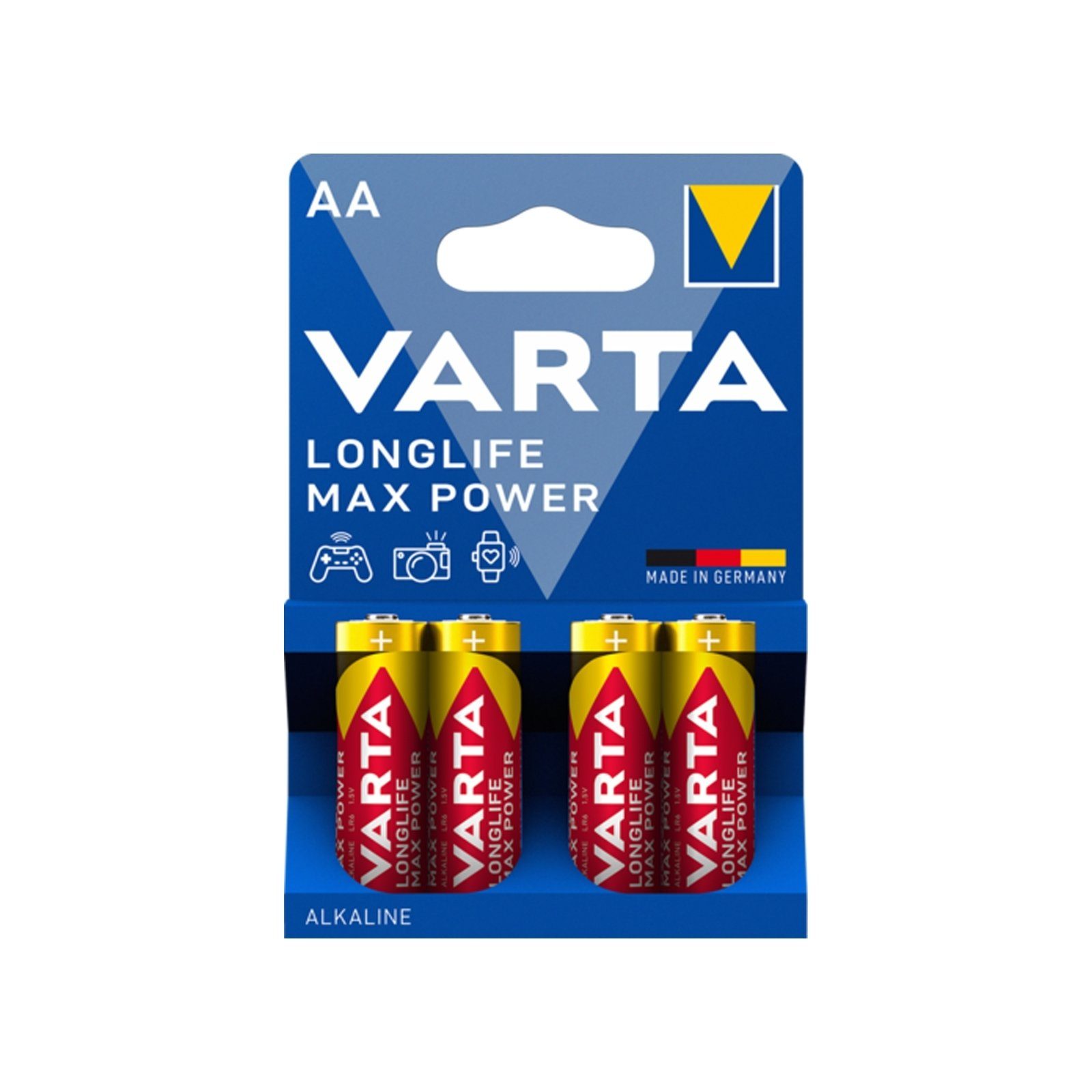 Power Batterie 4xAA Longlife VARTA Max Batterie