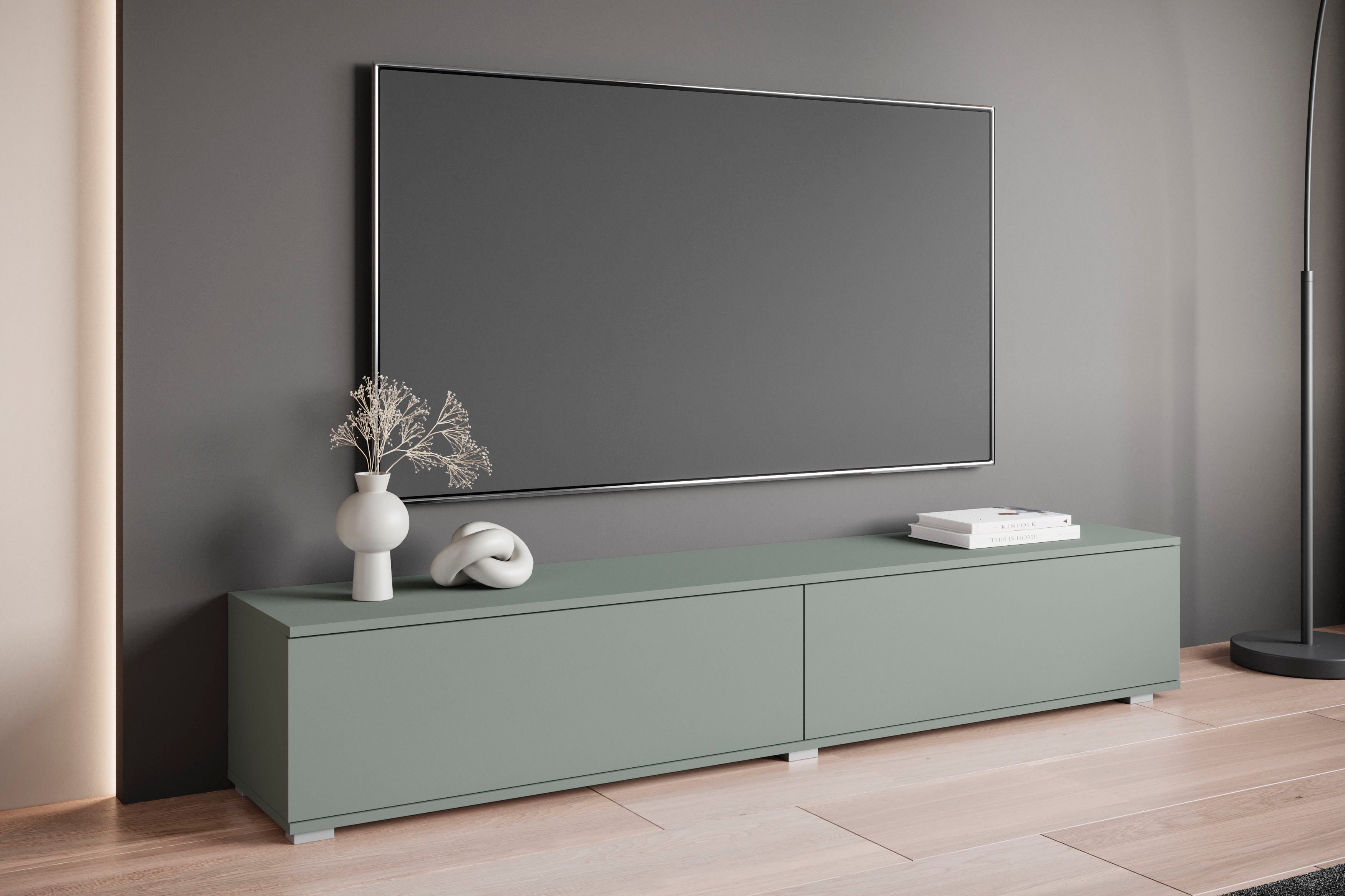 OTTO home Lowboard Kenia (1 St), 2 Klappen – flexibel hängend oder stehend montierbar