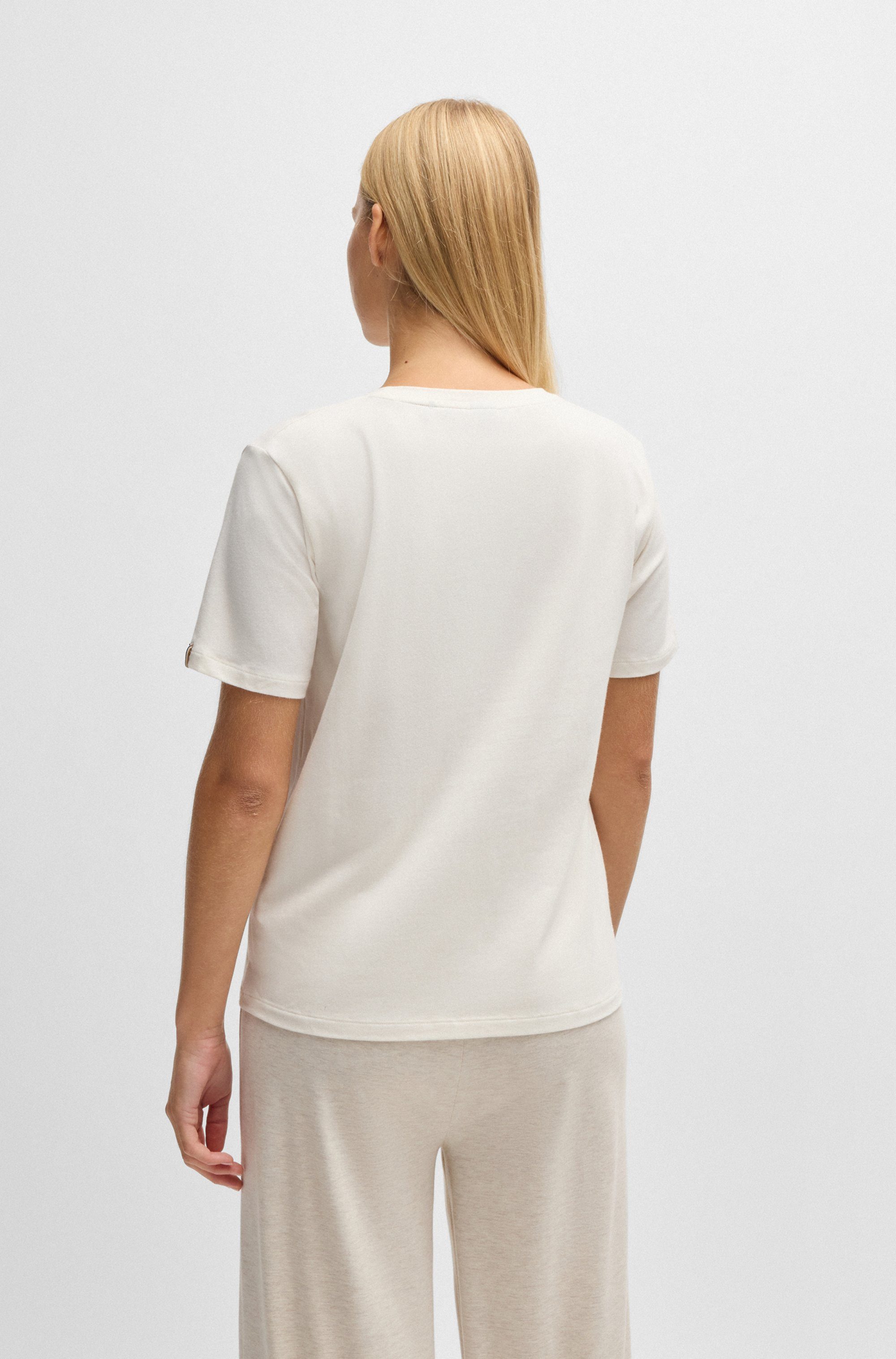 BOSS T-Shirt CI_T-Shirt mit BOSS Logo-Schriftzug & Label günstig online kaufen