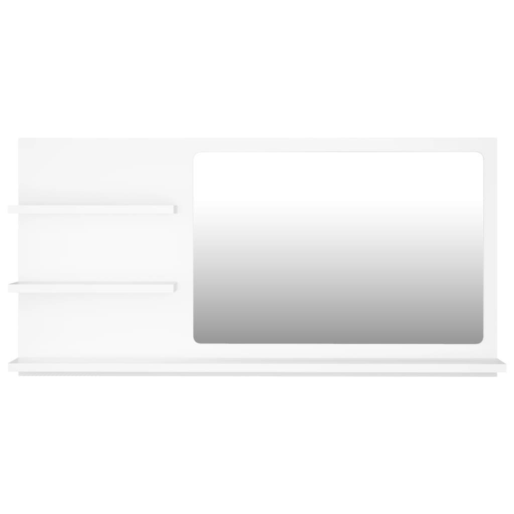 90x10,5x45 Badezimmerspiegelschrank vidaXL Badspiegel Holzwerkstoff (1-St) cm Weiß