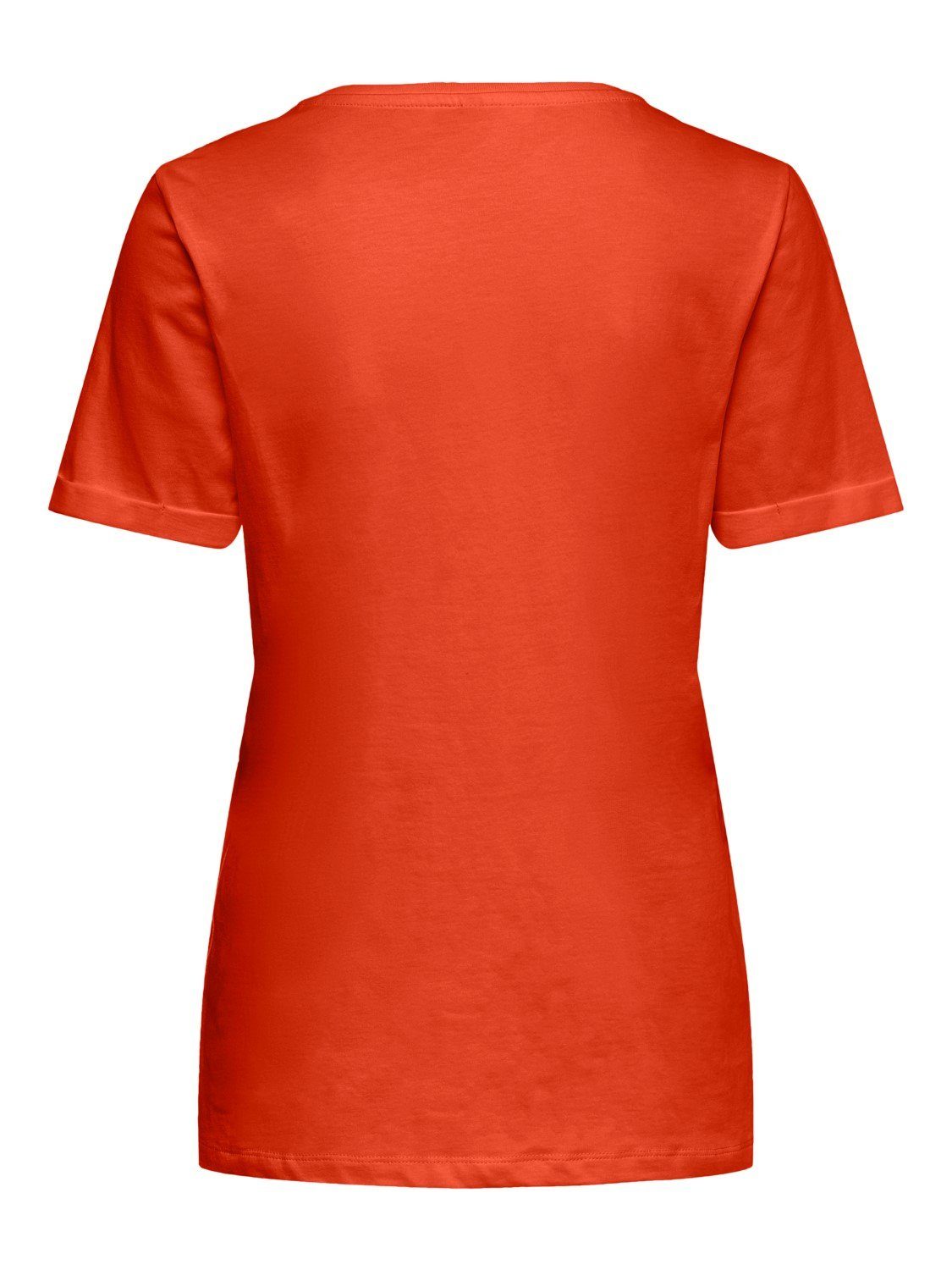 ONLKITA Brand mit (1-tlg) ONLY T-Shirt Basic Herz T-Shirt in 4232 Einfarbiges Rot