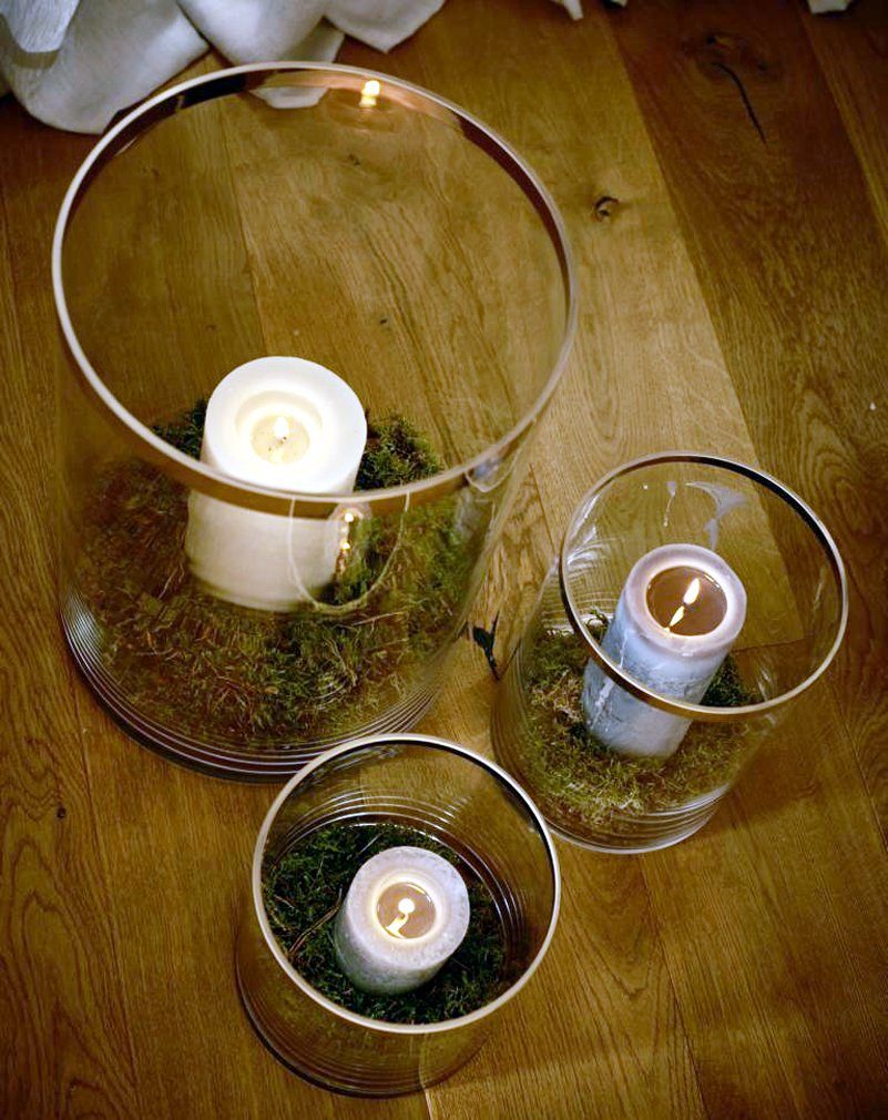 Platinrand, cm, Laterne Höhe Molly, 25 EDZARD 18 für Kerzenhalter mit Ø Kristallglas cm, aus Stumpenkerzen Windlicht