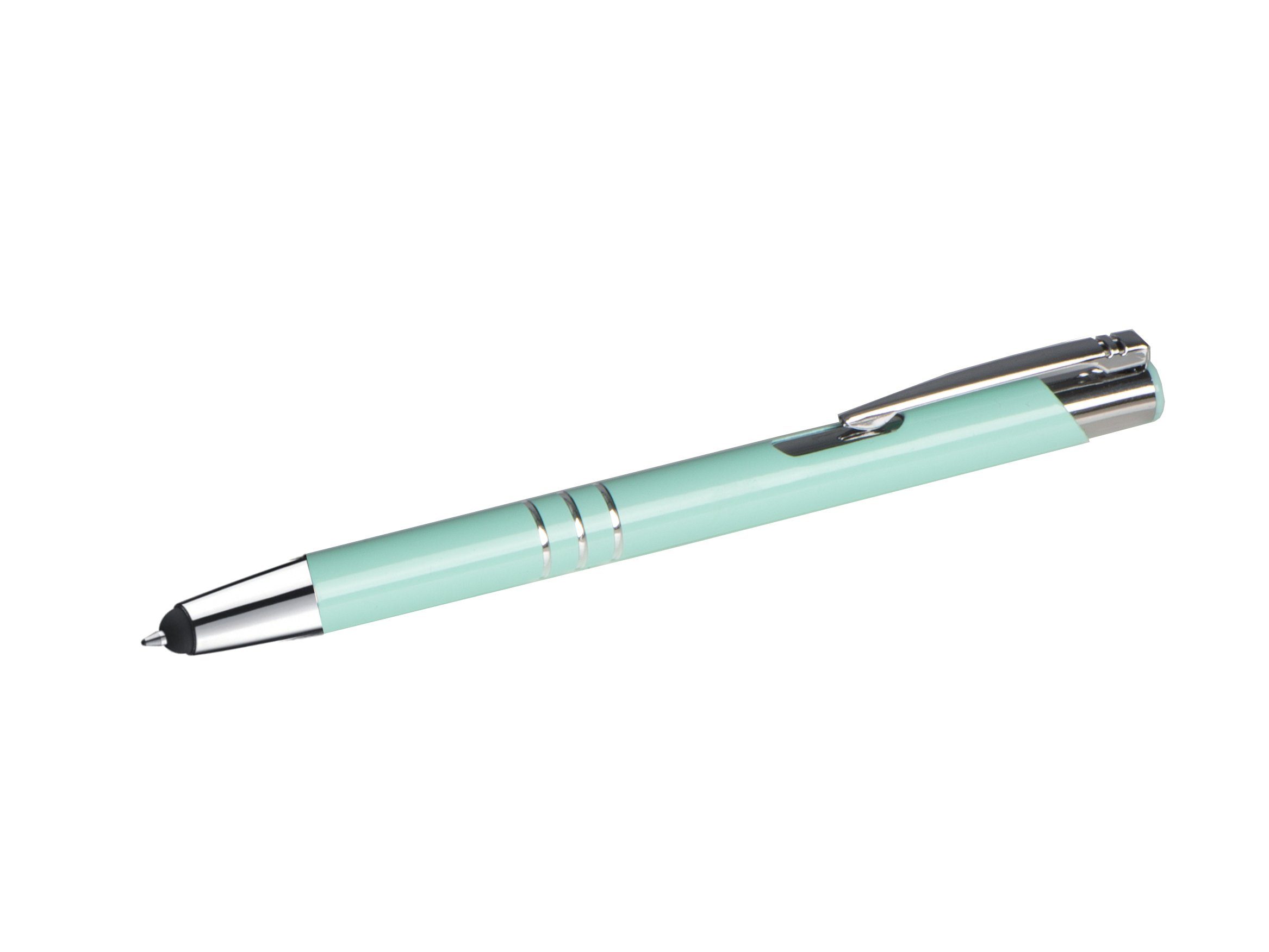 Livepac Office Kugelschreiber 10 Touchpen Kugelschreiber aus Metall / Farbe: pastell mint