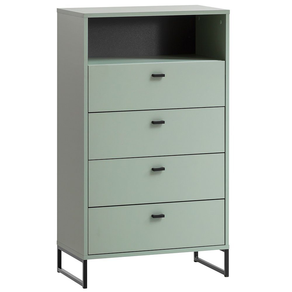 Lomadox Highboard JULBACH-80, Flur Highboard Kommode pistazie, schwarz ...
