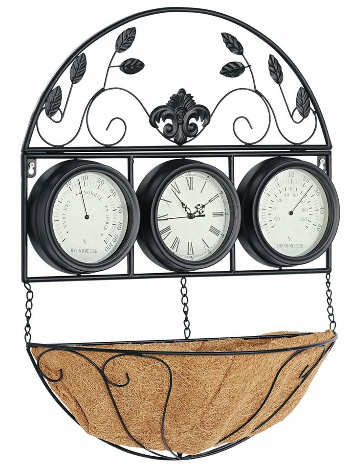 heine home Wetterstation/Pfla, Mit Hygrometer, Uhr und