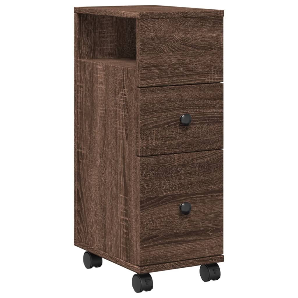 vidaXL Fächerschrank Badschrank Schmal mit Rollen günstig online kaufen