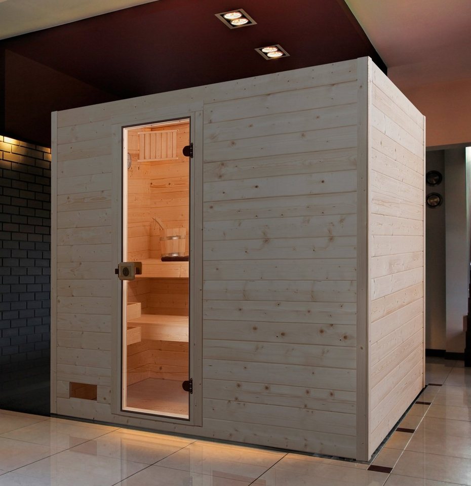 WEKA Sauna »Vaasa 3«, 237/187/203,5cm, 38 mm, 7,5-KW-Kombiofen