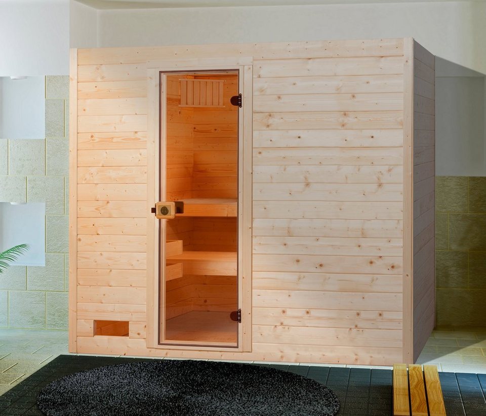 WEKA Sauna »Lars Trend 1«, 189x139x203,5 cm, 9-kW-Ofen mit int