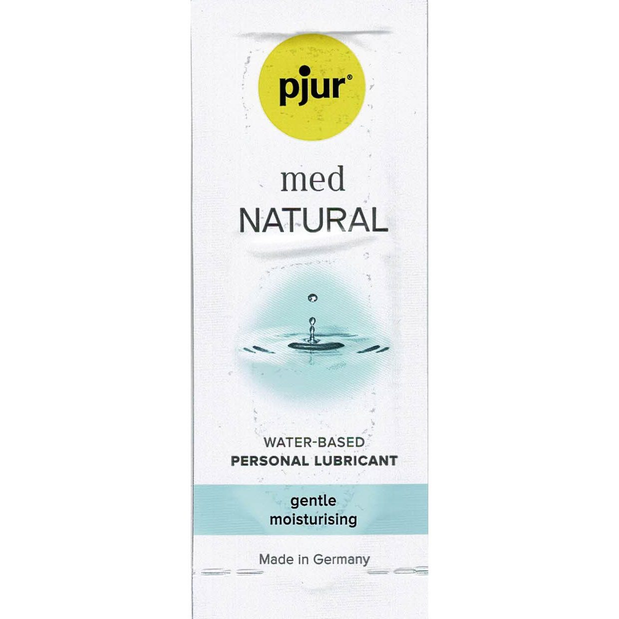 pjur Gleitgel Natural, Sachet mit, 1-tlg., mit pflanzlichem Glycerin, schützt und pflegt trockene Haut