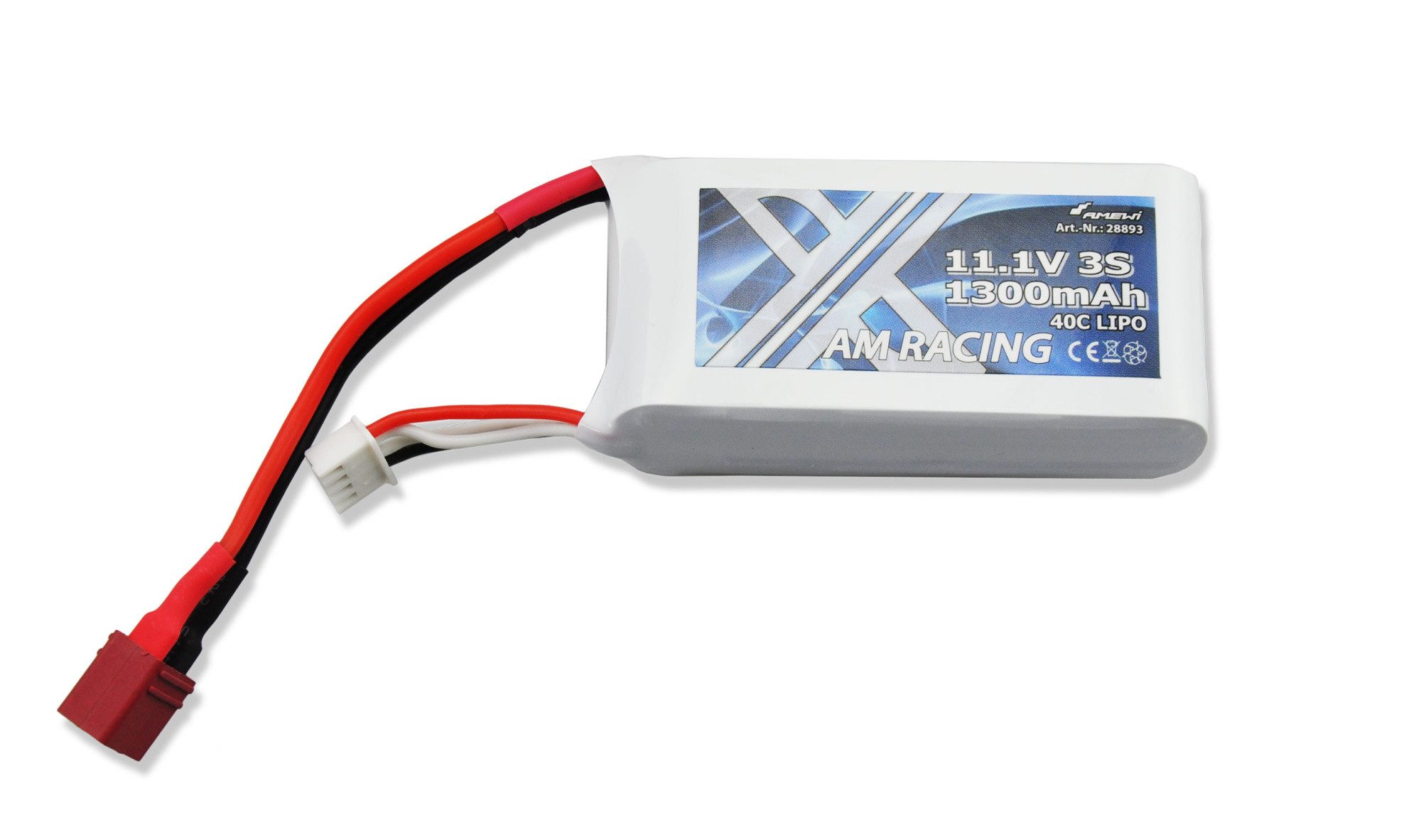 Amewi RC-Bagger Amewi Lipo Akku 11,1V 1300mAh 40C DEAN plug / softcase