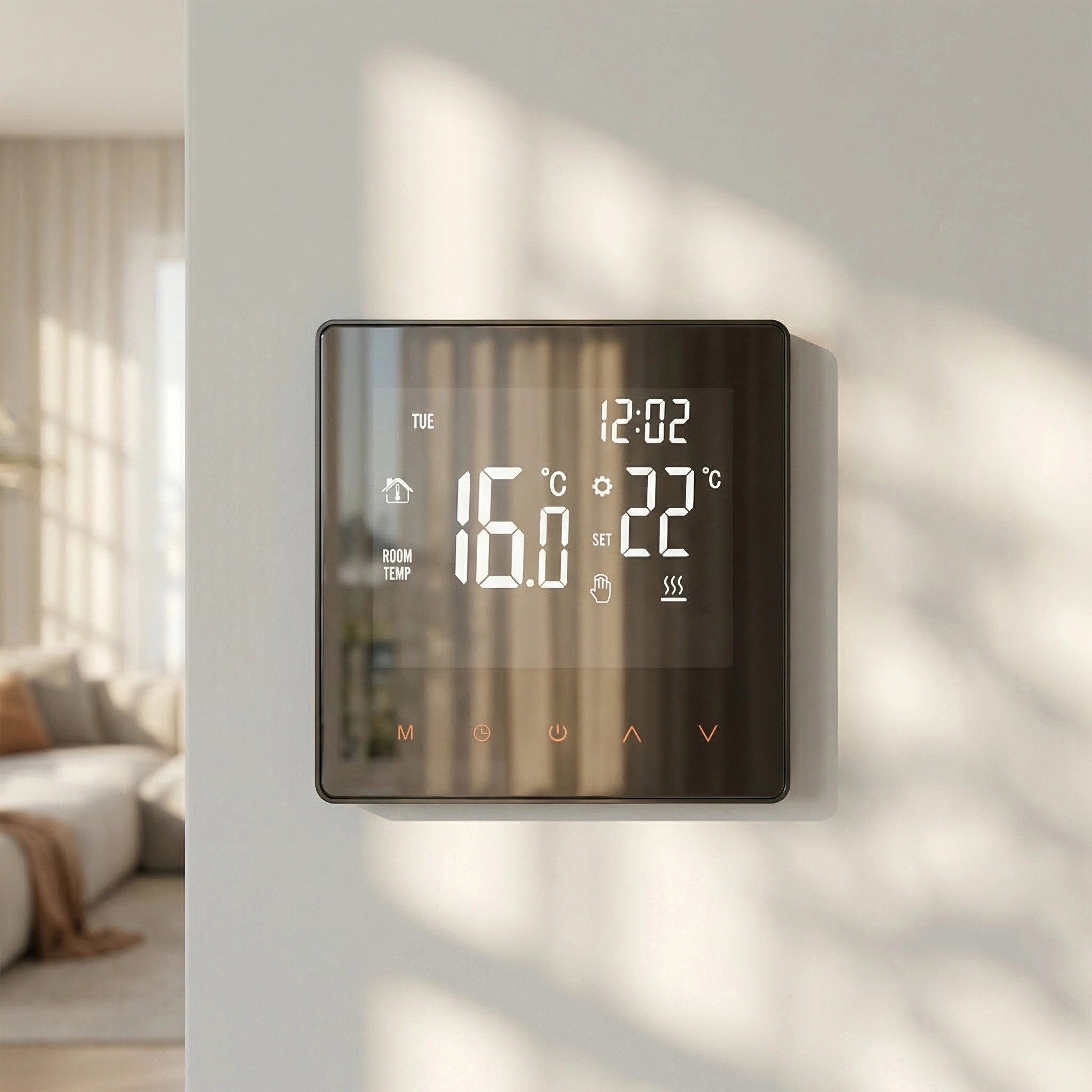 GARRYFIZH Raumthermostat Raumthermostat Raumtemperaturregler Raumthermostat Digital, Programmierbar Funktionen LCD-Display