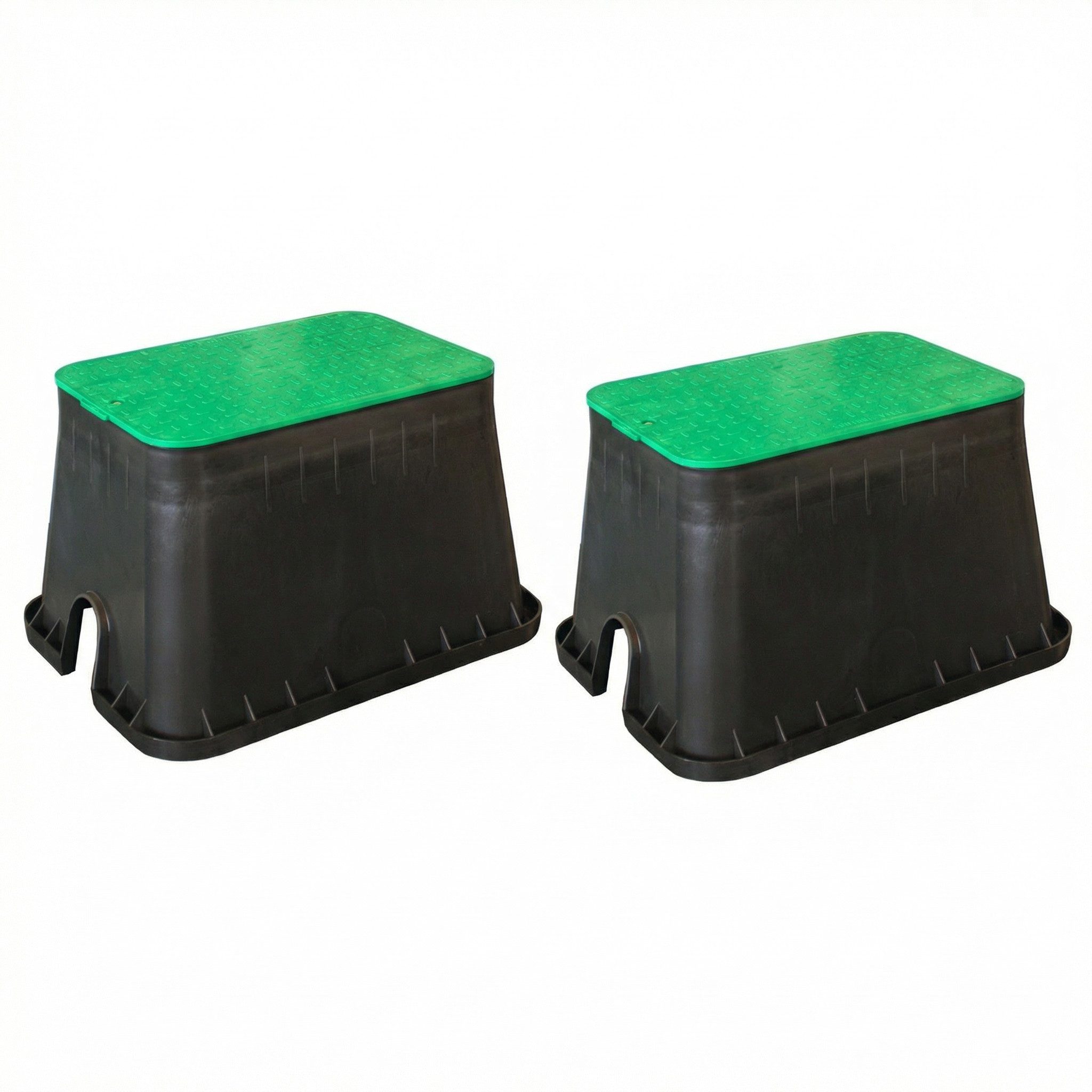 INTERGARDEN Bewässerungsventilbox 2er Set Bodeneinbaukasten, 51x38cm, Gartenbewässerung, Ventilkasten