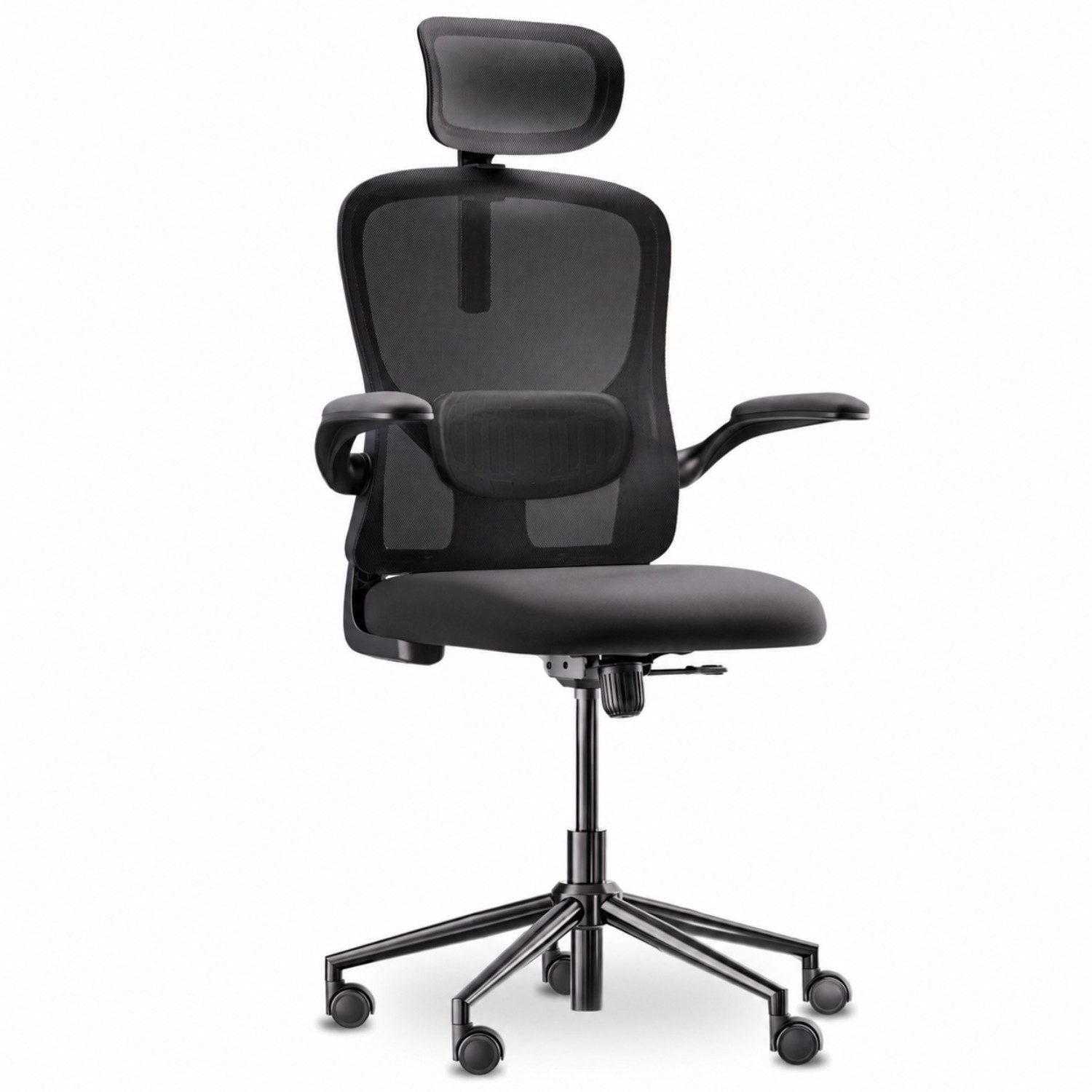 LUTIVO Bürostuhl Ergonomisch & Individuell Anpassbar, Home Office Schreibtischstuhl (Bürostuhl Alpha, Bravo), Einstellung für Sitzhöhe, Kopfstütze, Armlehnen und Rücken Support