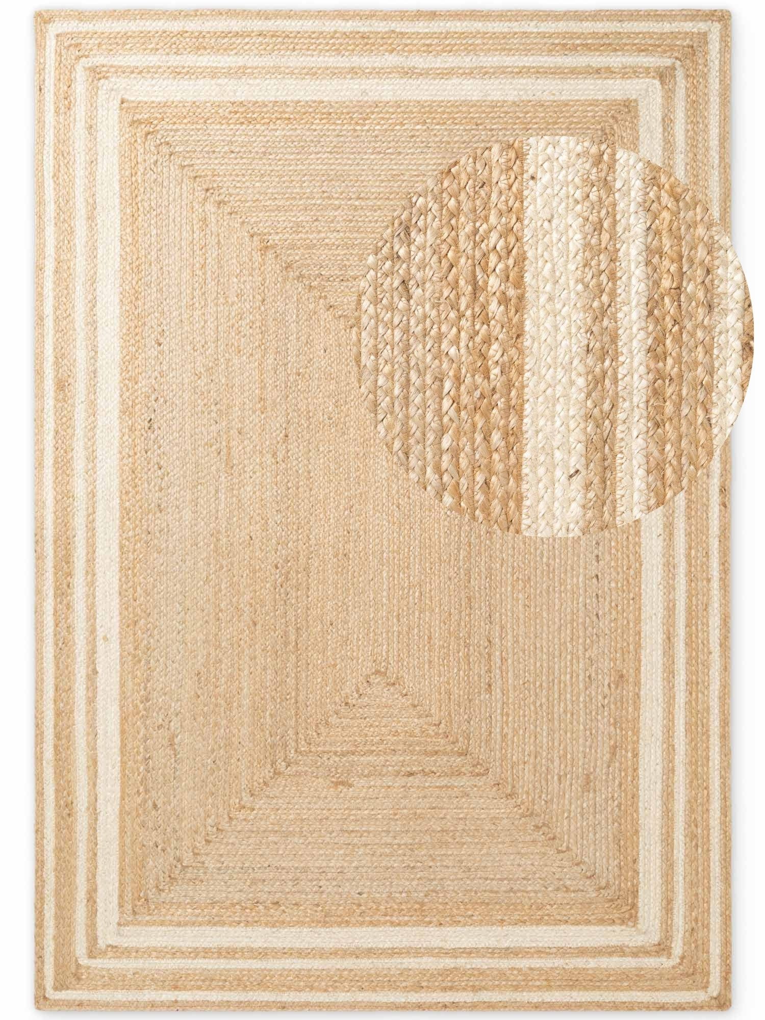 HANSE Home Teppich Looma Juteteppich, rechteckig, Höhe: 7 mm, Handgewebt, Jute Naturteppich, Boho, Wohnzimmer, Schlafzimmer