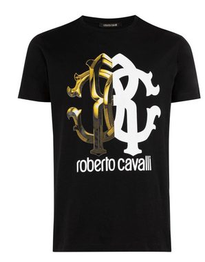 roberto cavalli T-Shirt ROBERTO CAVALLI FIRENZE LOGO PRINT LUXURY CREW NECK T-SHIRT RETRO SHIR