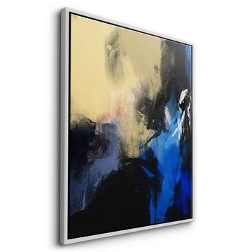 DOTCOMCANVAS® Leinwandbild Extract, Leinwandbild blau gelb beige moderne abstrakte Kunst Druck Wandbild