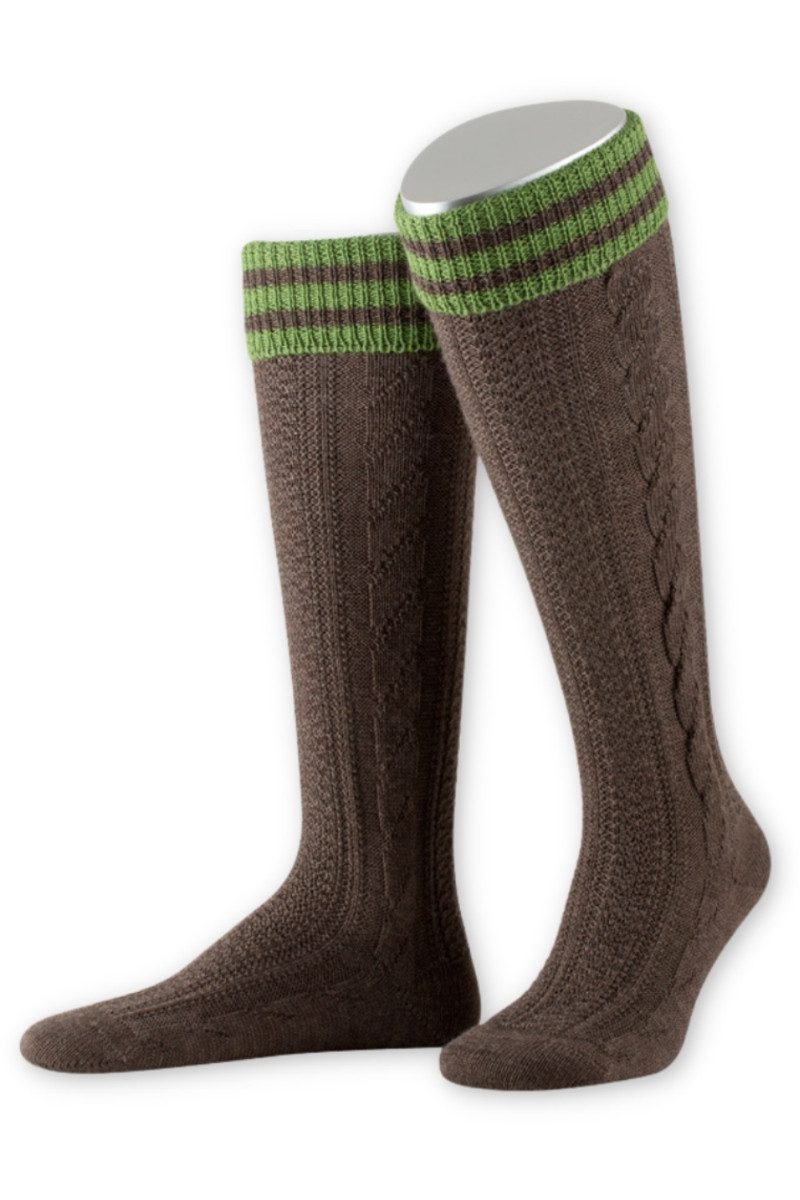 Trachtensocken Trachten Kniestrümpfe - L8995R - braun