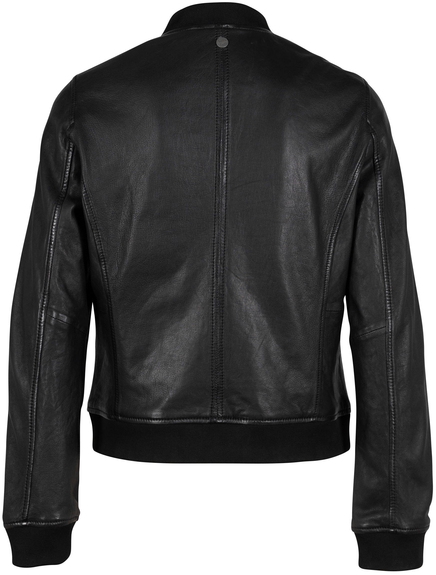 Mauritius Lederjacke MWBjella mit Stehkragen, Reißverschluss, Strickbündche günstig online kaufen