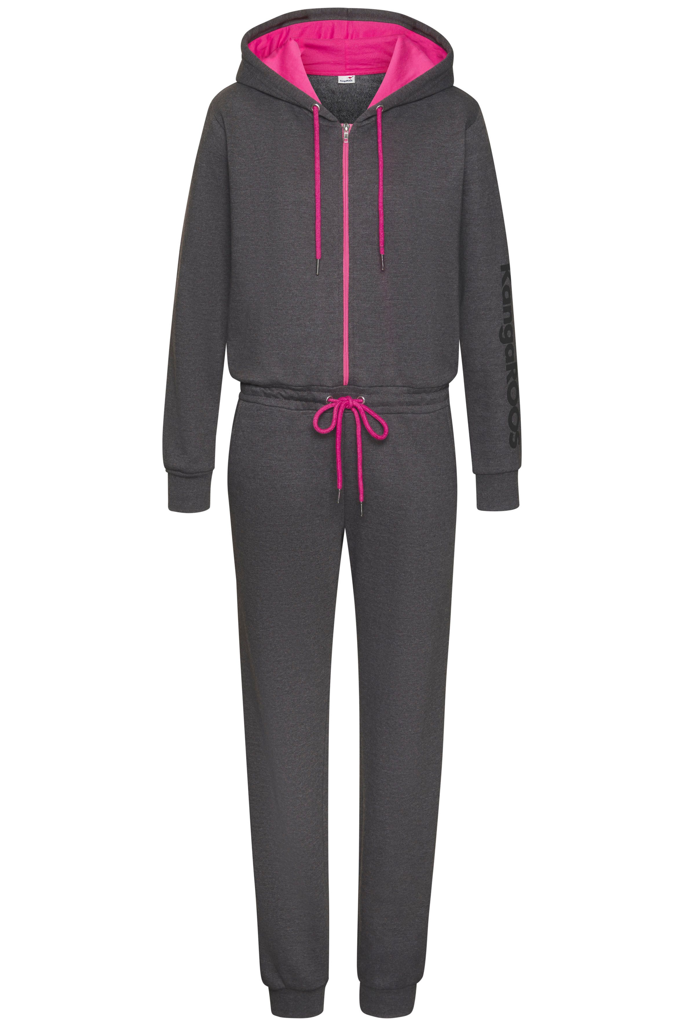 KangaROOS Jumpsuit mit Logoprint am Bein