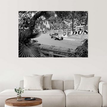 Posterlounge Wandfolie Motorsport Images, Graham Hill vor Jackie Stewart, Monte Carlo, Monaco 1965, Vintage Fotografie