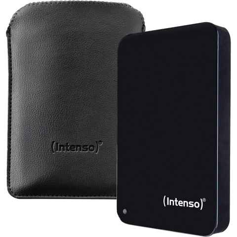 Intenso Memory Drive externe HDD-Festplatte (2 TB) 2,5" 85 MB/S Lesegeschwindigkeit, 76 MB/S Schreibgeschwindigkeit, inkl. Tasche