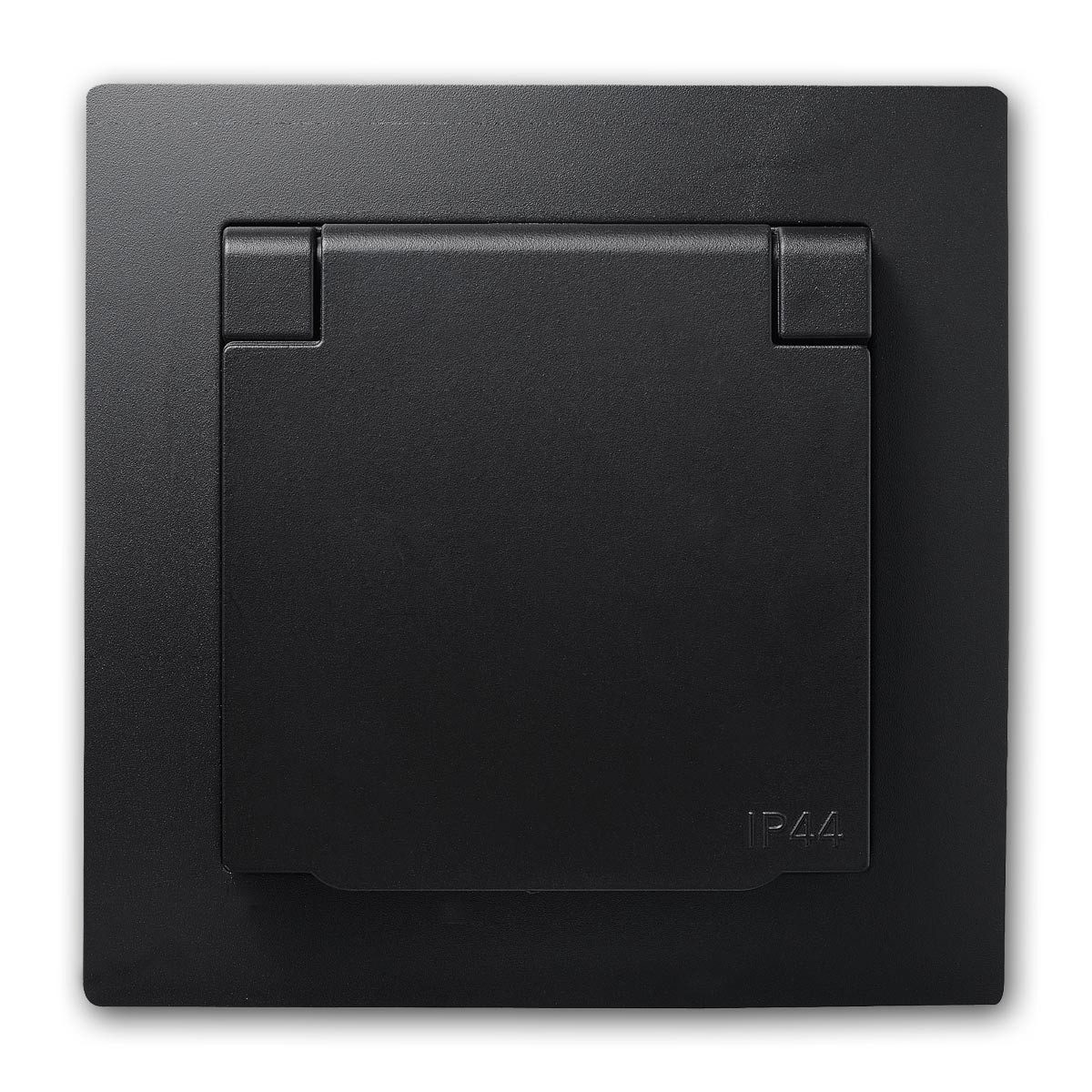 McPower FLAIR Steckdose IP44 schwarz, 250V~/16A, UP, Klemm Unterputzschalter